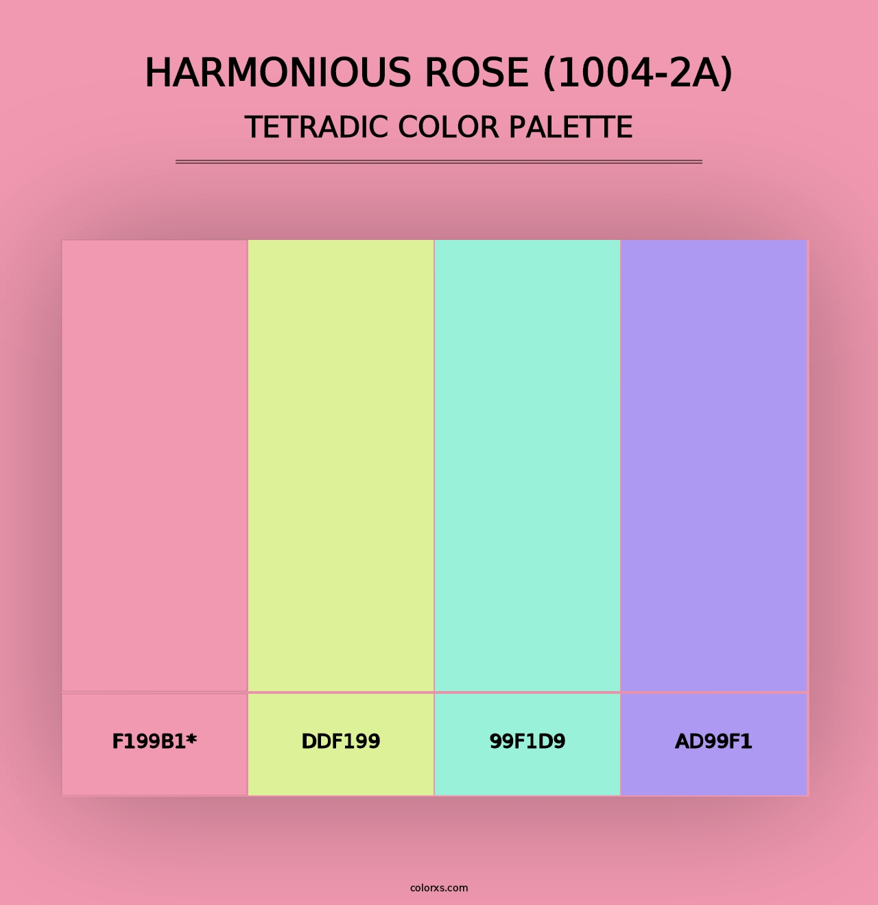 Harmonious Rose (1004-2A) - Tetradic Color Palette