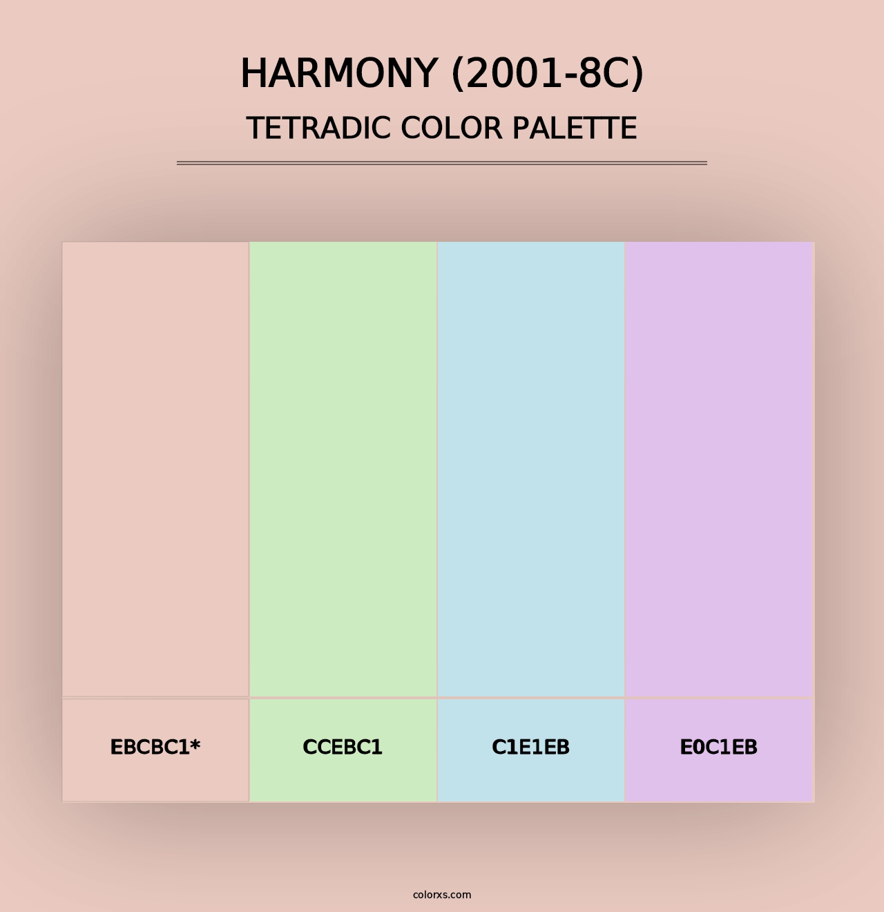 Harmony (2001-8C) - Tetradic Color Palette