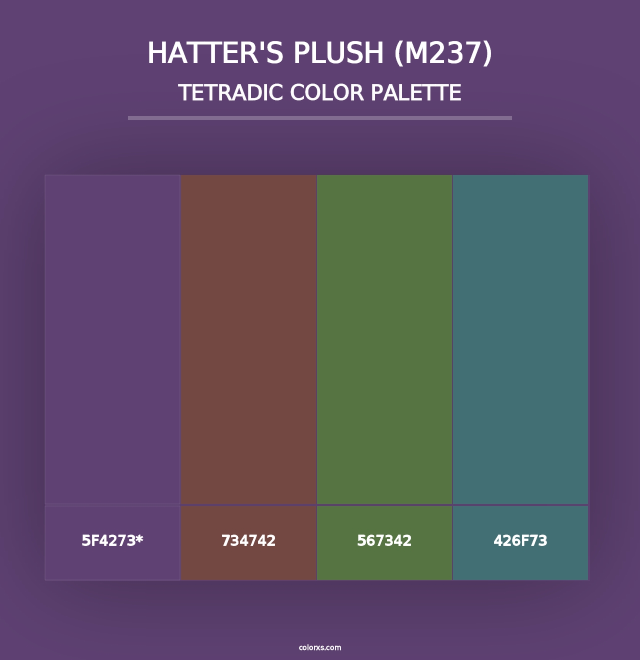 Hatter's Plush (M237) - Tetradic Color Palette