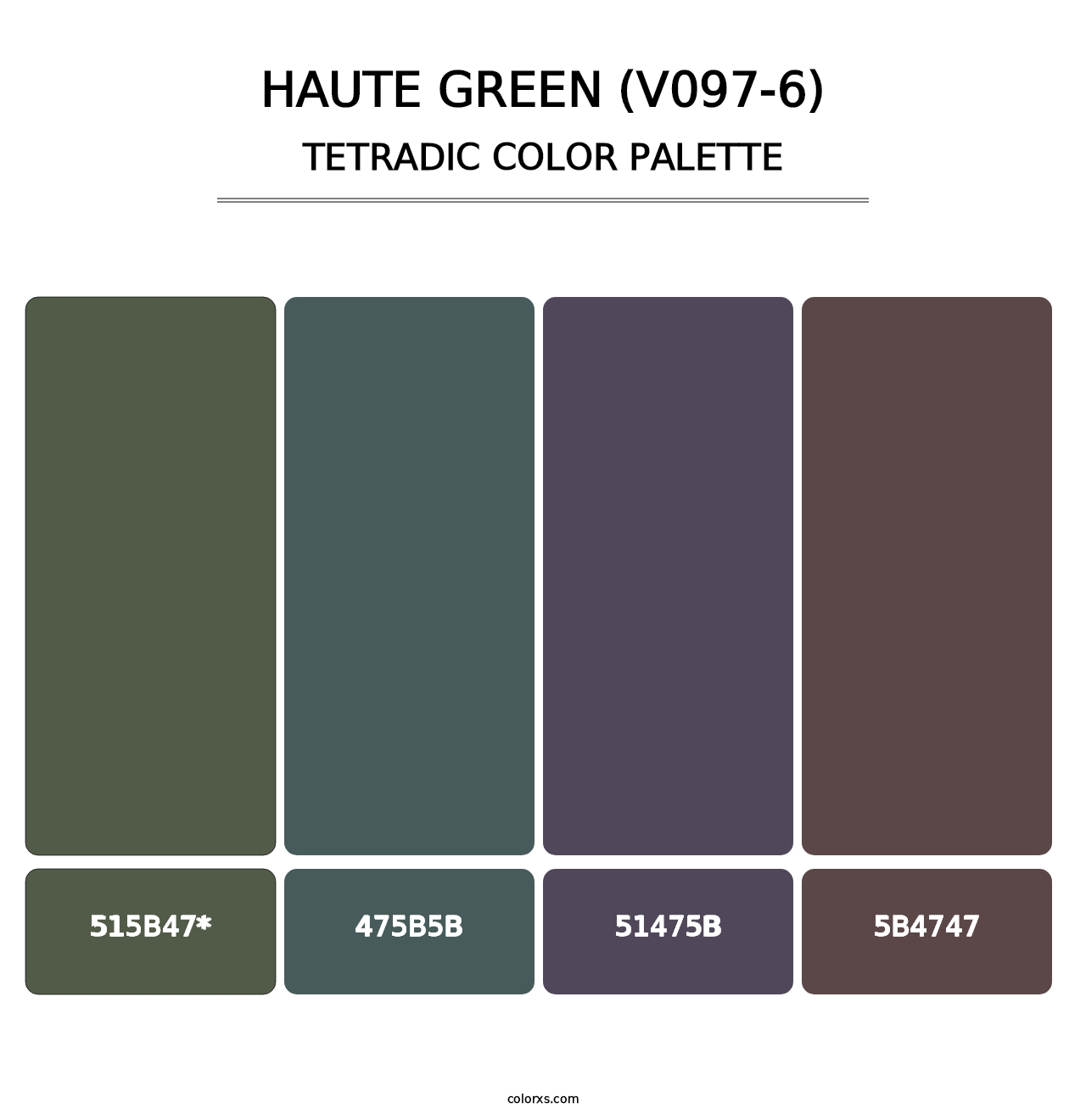 Haute Green (V097-6) - Tetradic Color Palette