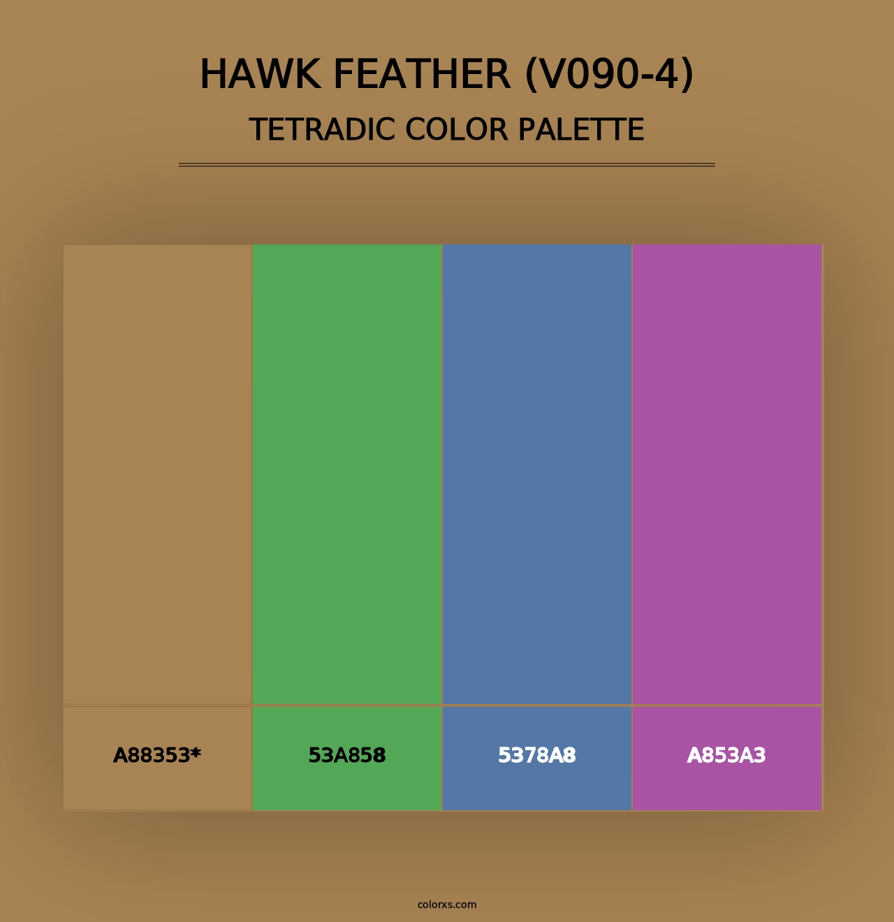 Hawk Feather (V090-4) - Tetradic Color Palette