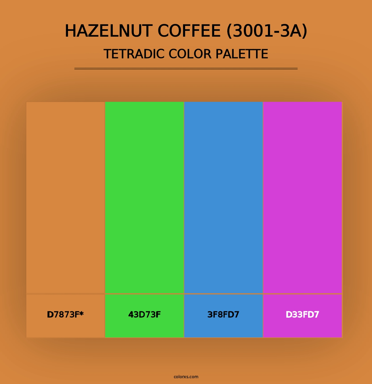 Hazelnut Coffee (3001-3A) - Tetradic Color Palette