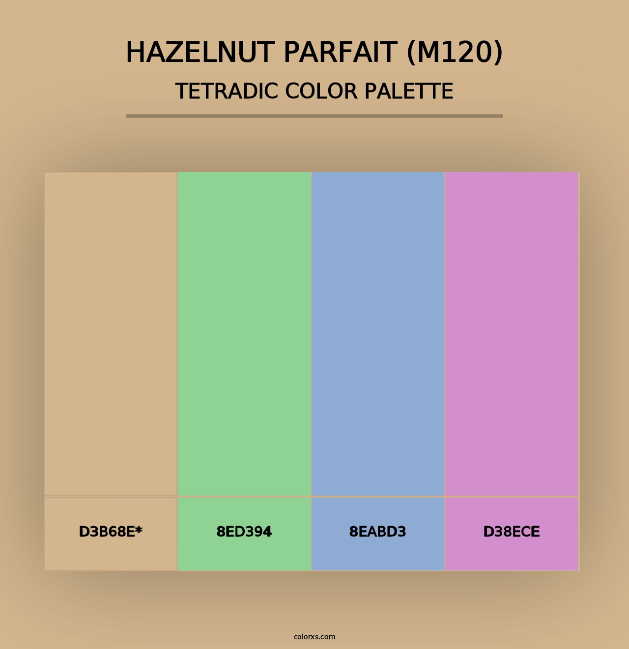 Hazelnut Parfait (M120) - Tetradic Color Palette