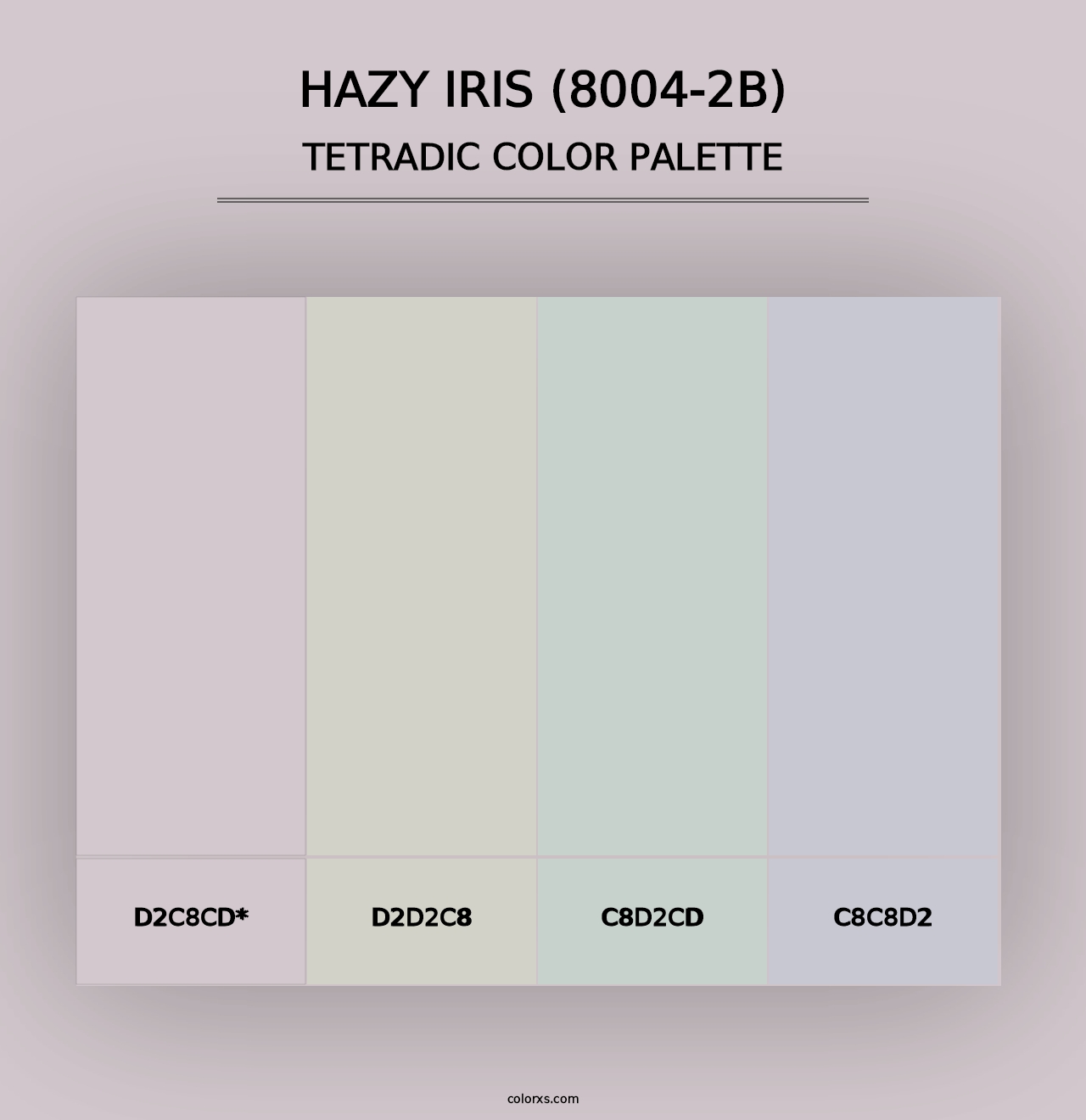 Hazy Iris (8004-2B) - Tetradic Color Palette