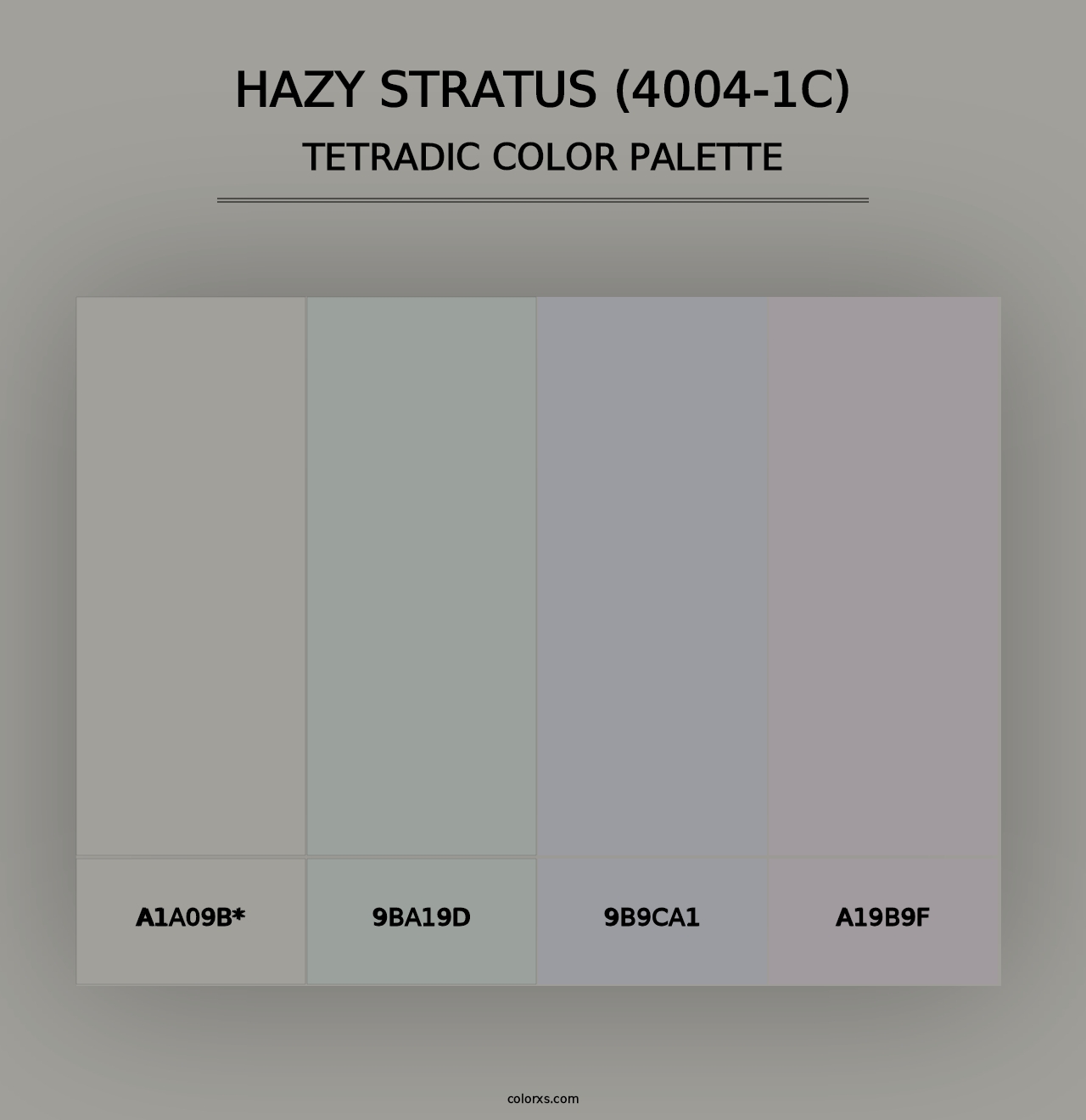 Hazy Stratus (4004-1C) - Tetradic Color Palette