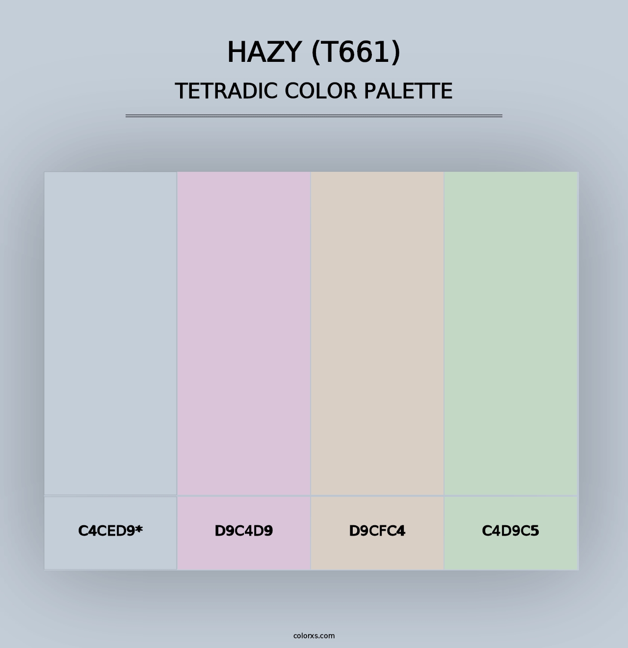 Hazy (T661) - Tetradic Color Palette