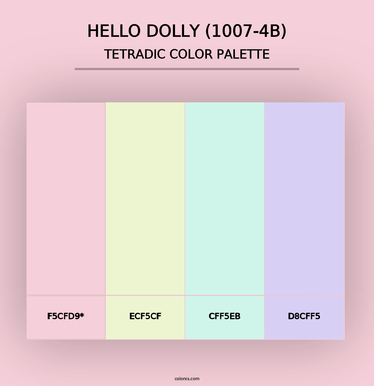 Hello Dolly (1007-4B) - Tetradic Color Palette