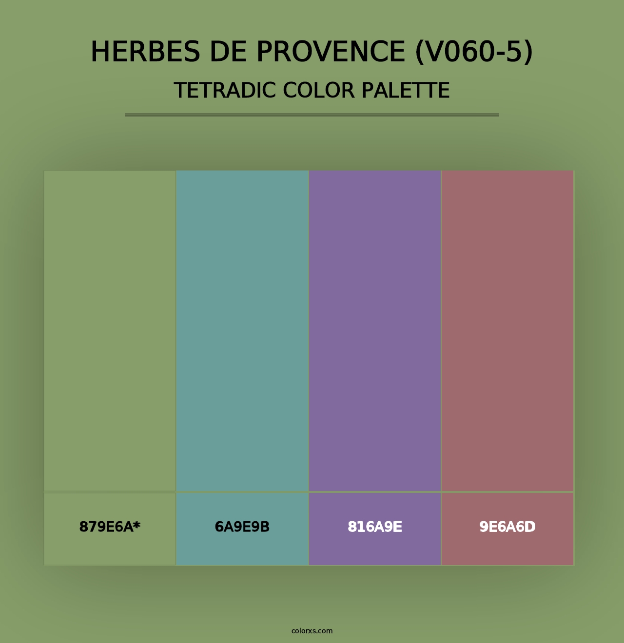 Herbes de Provence (V060-5) - Tetradic Color Palette