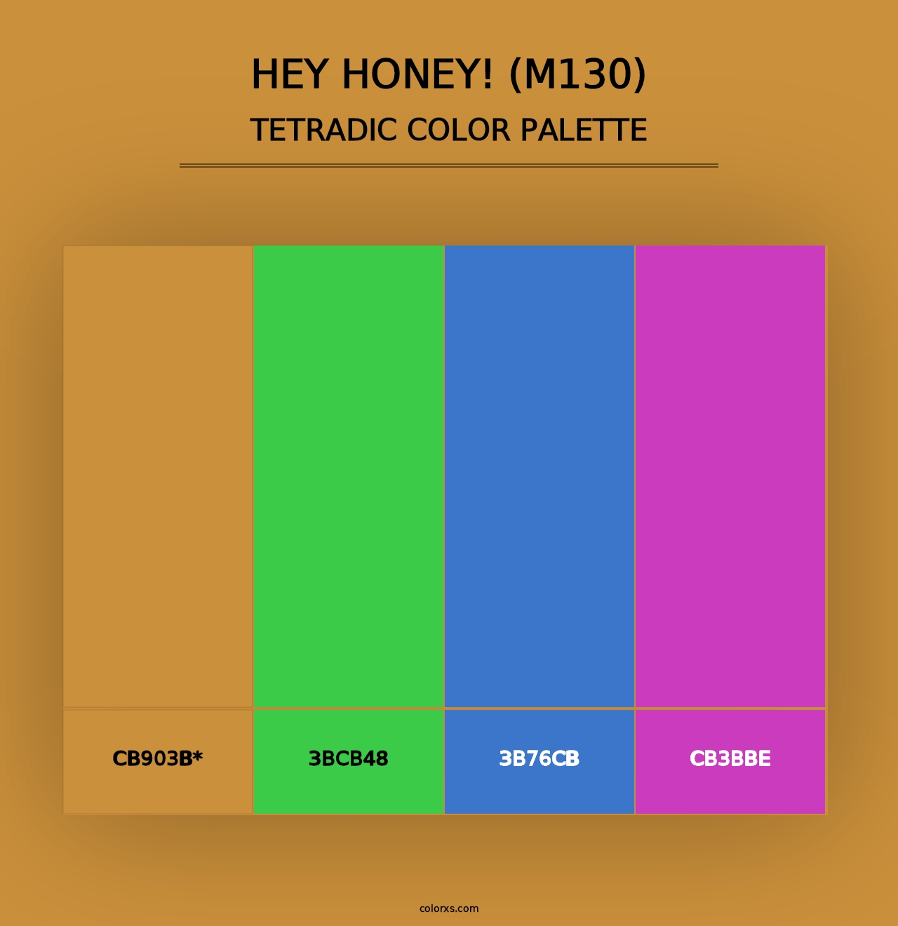 Hey Honey! (M130) - Tetradic Color Palette