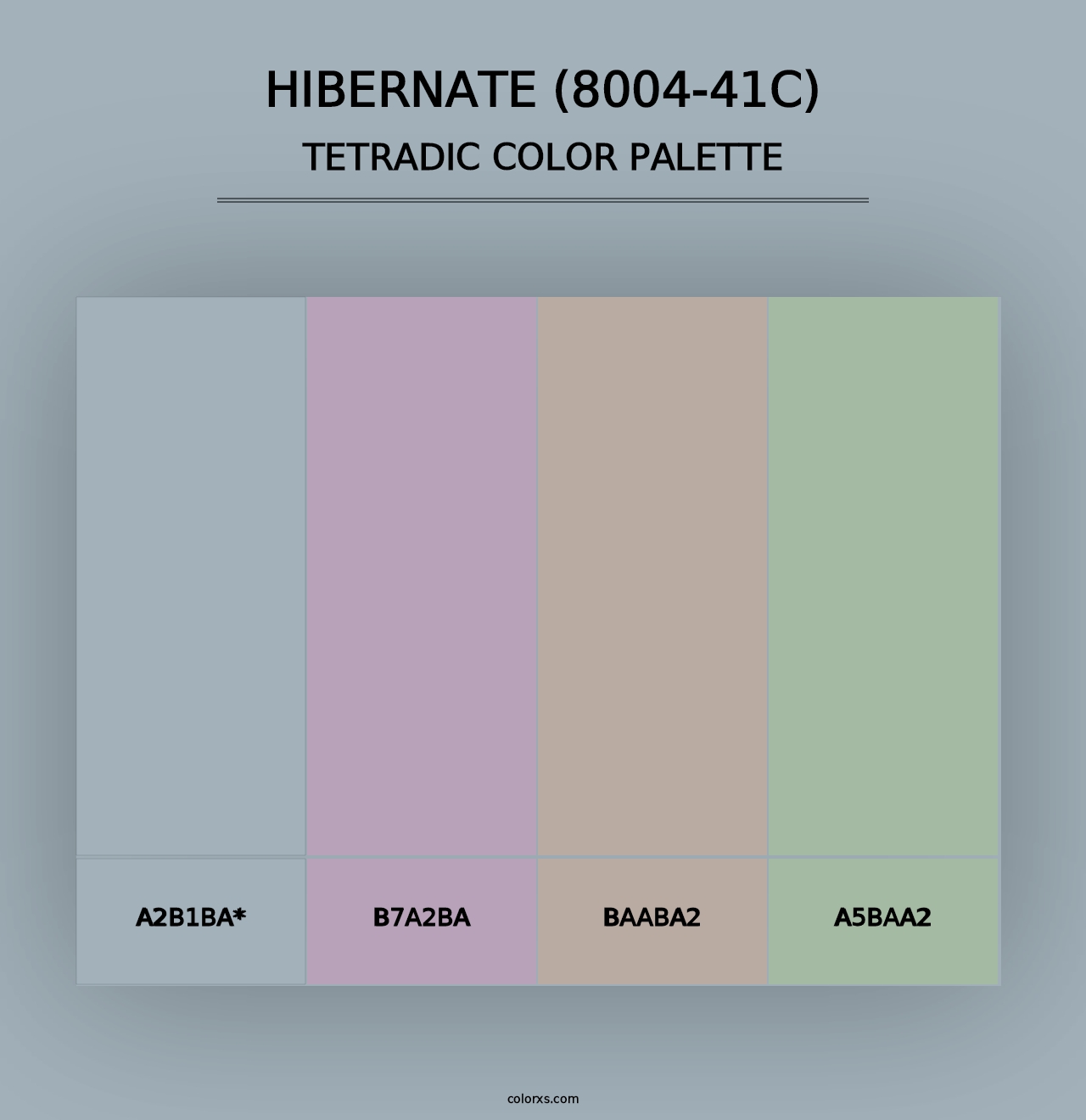 Hibernate (8004-41C) - Tetradic Color Palette