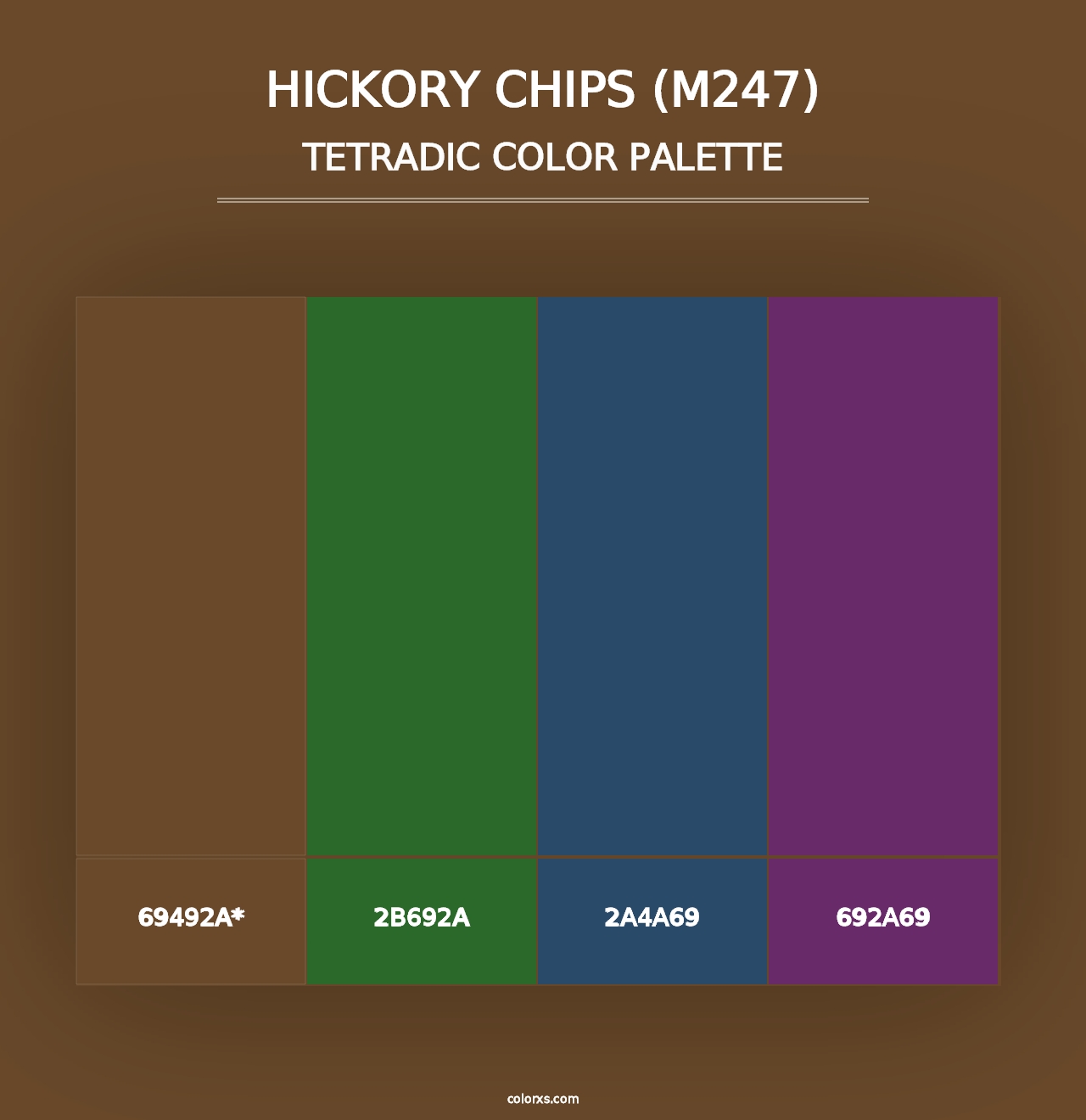 Hickory Chips (M247) - Tetradic Color Palette