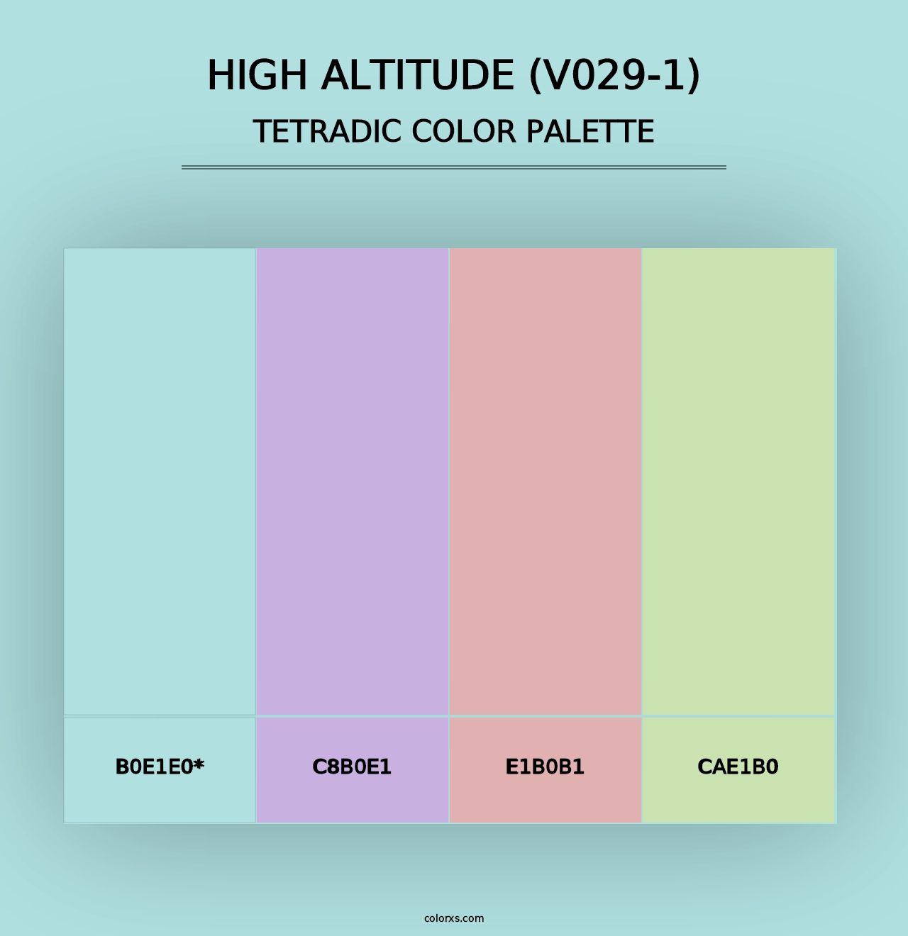 High Altitude (V029-1) - Tetradic Color Palette