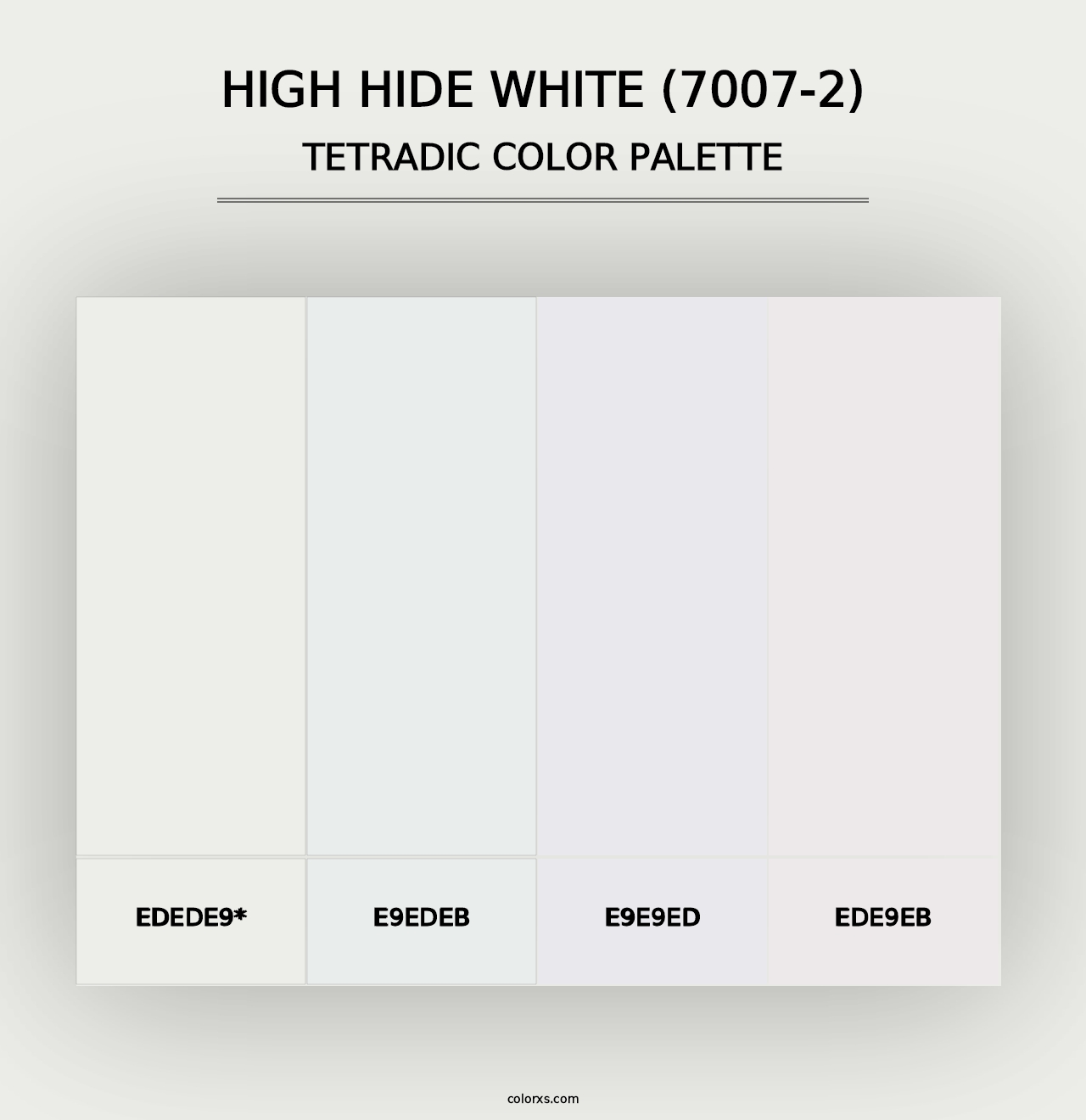 High Hide White (7007-2) - Tetradic Color Palette