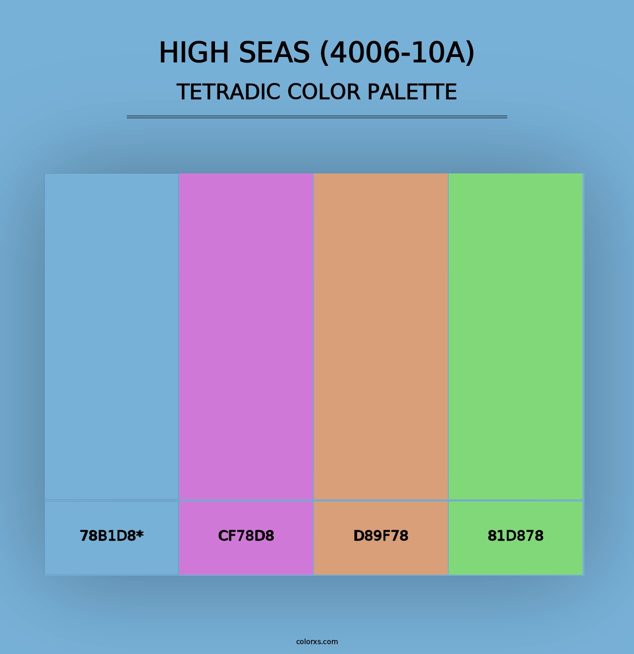 High Seas (4006-10A) - Tetradic Color Palette