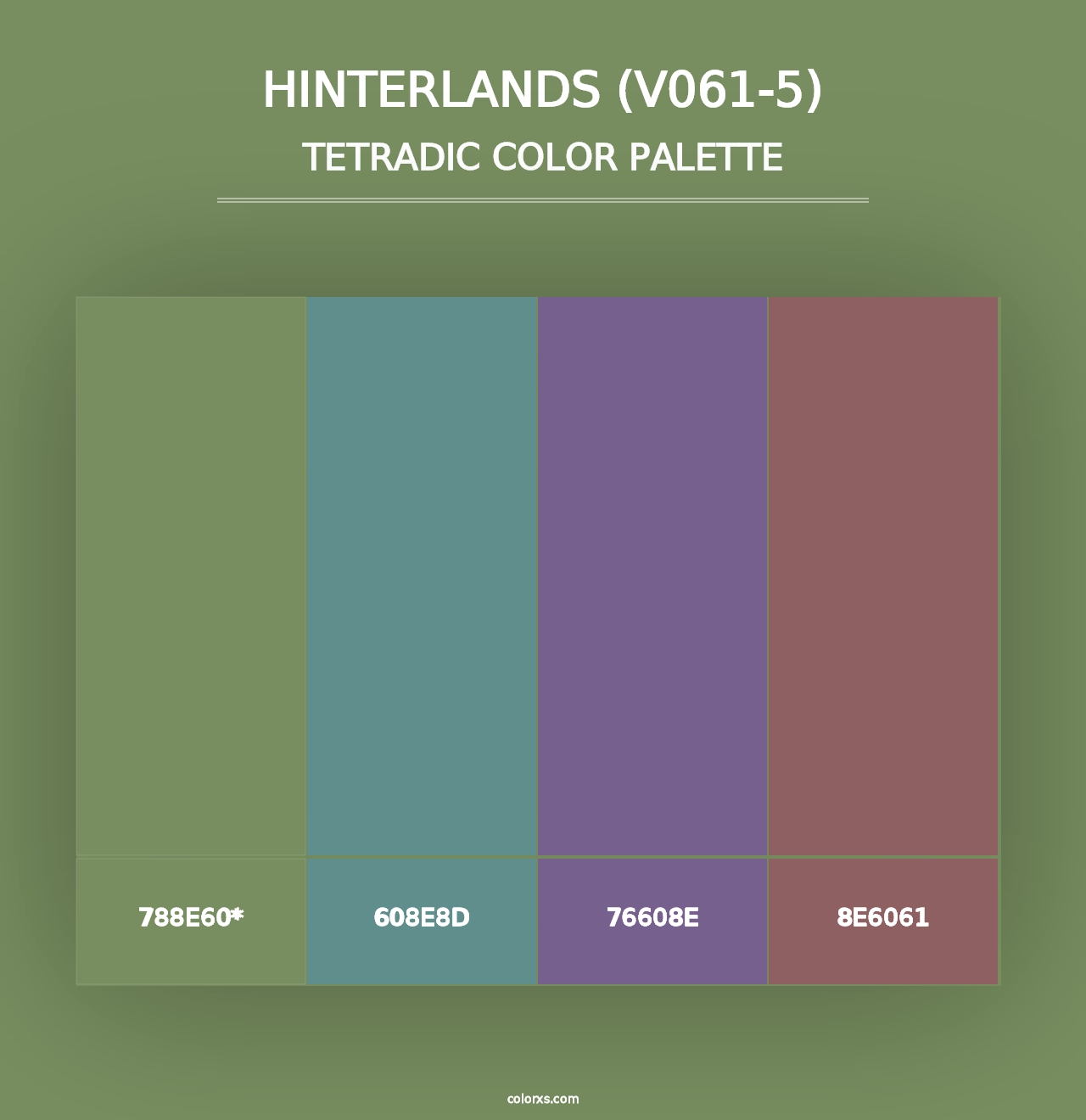 Hinterlands (V061-5) - Tetradic Color Palette