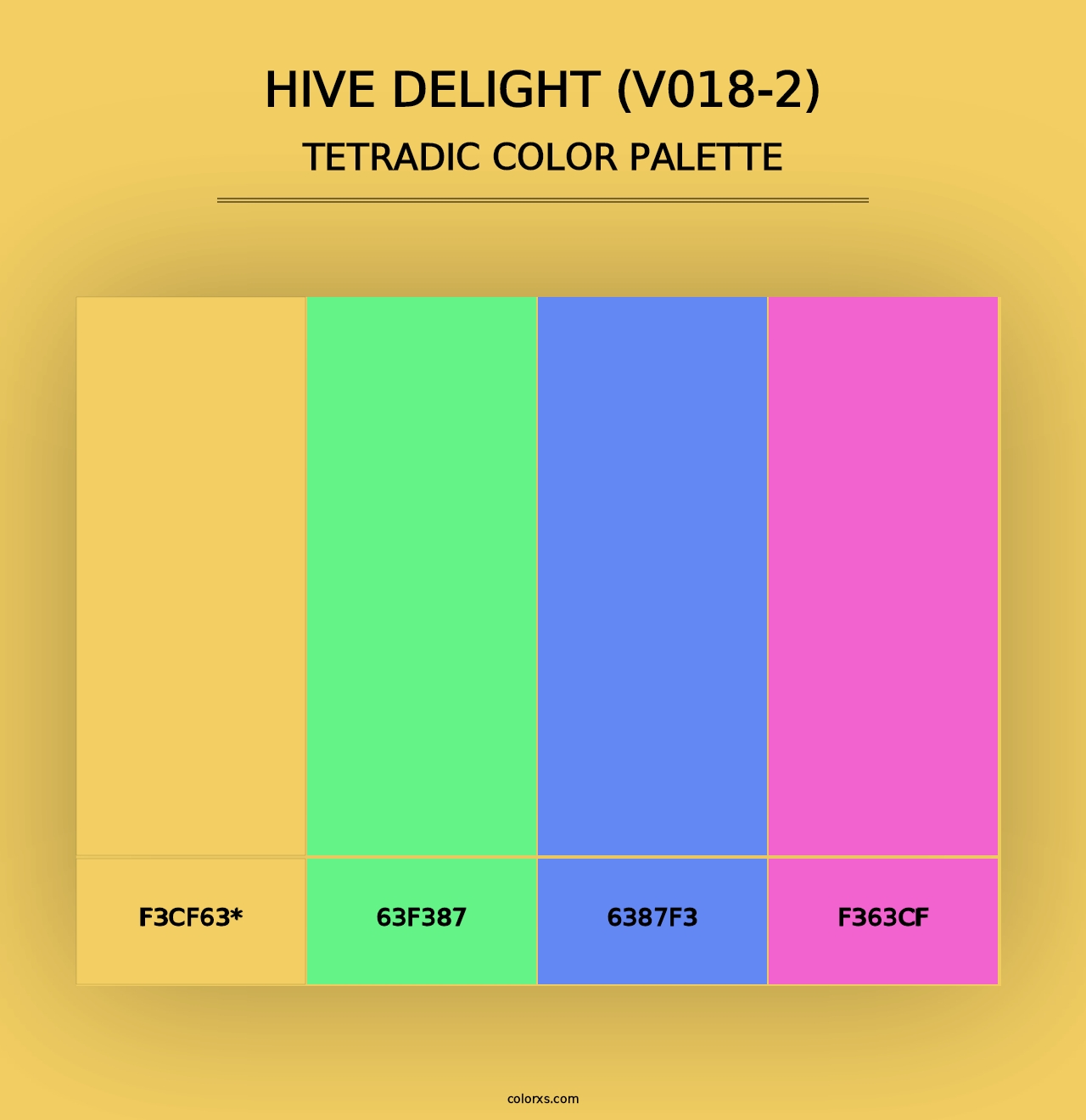 Hive Delight (V018-2) - Tetradic Color Palette