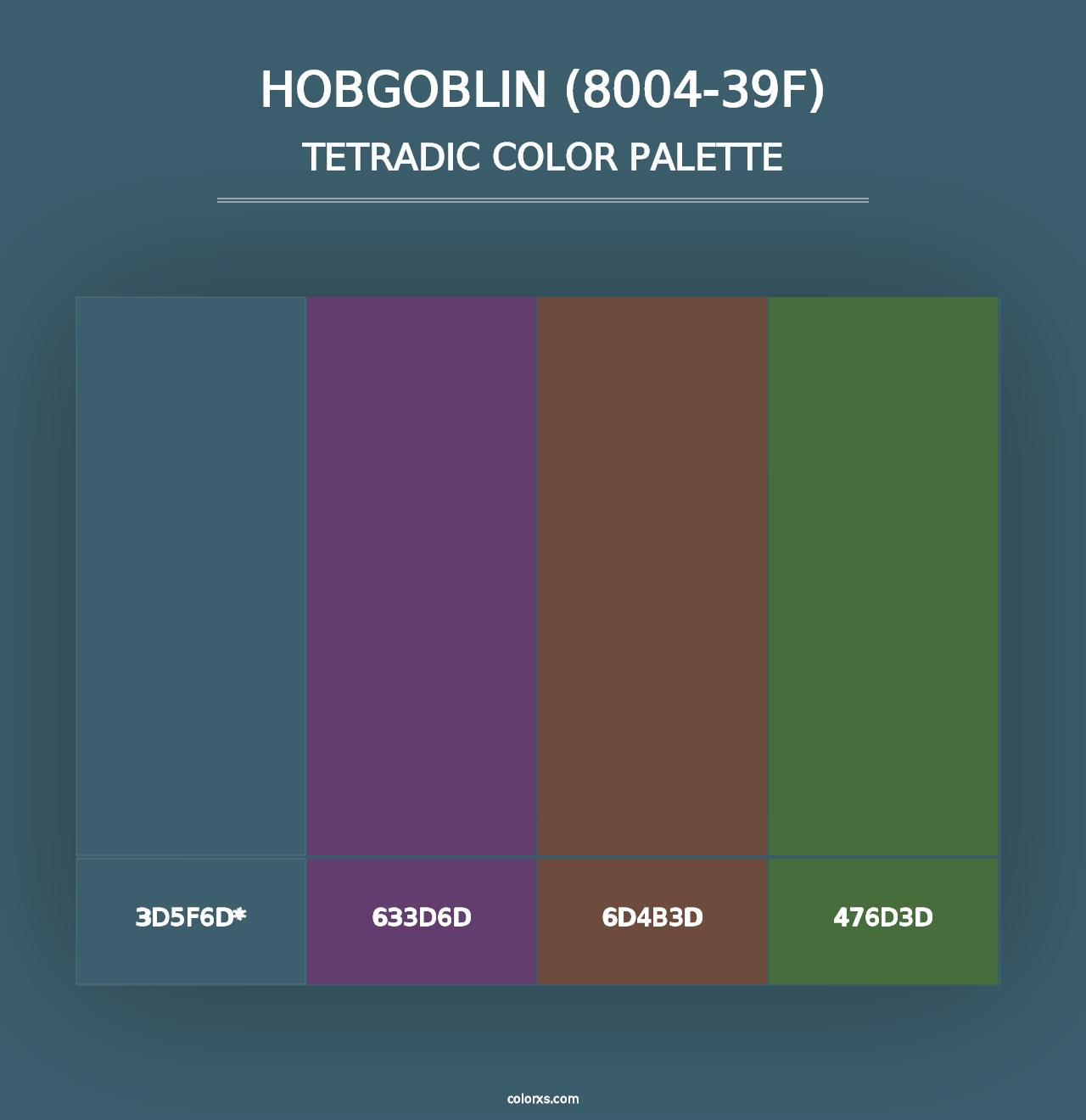 Hobgoblin (8004-39F) - Tetradic Color Palette