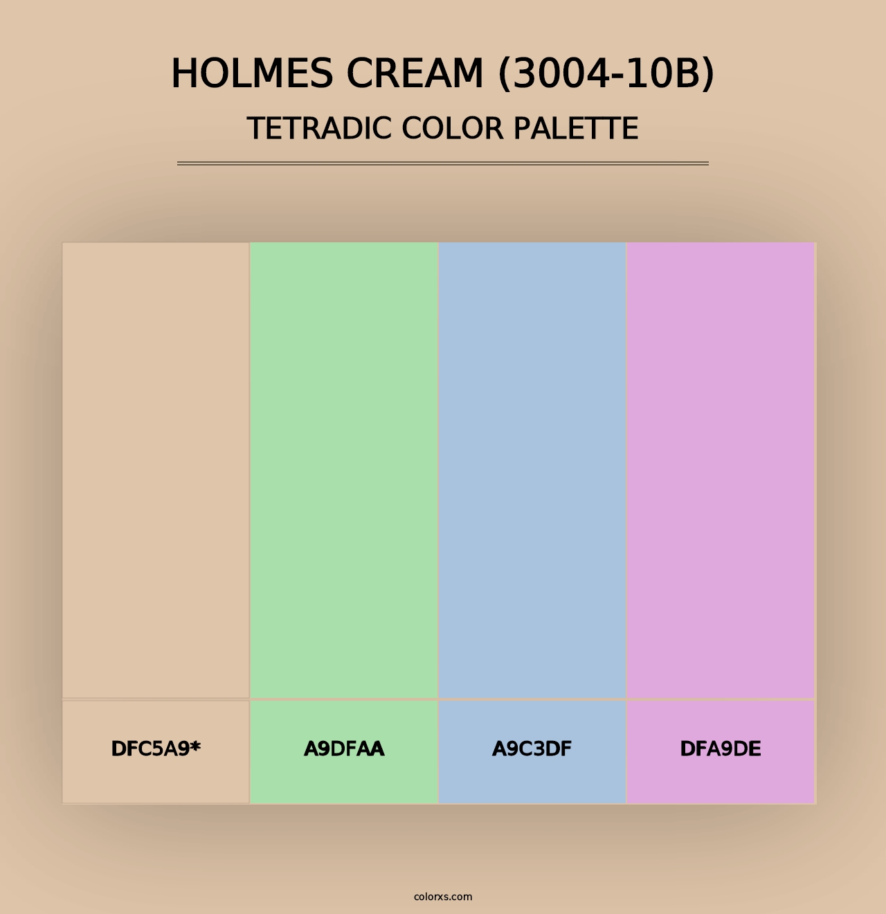 Holmes Cream (3004-10B) - Tetradic Color Palette