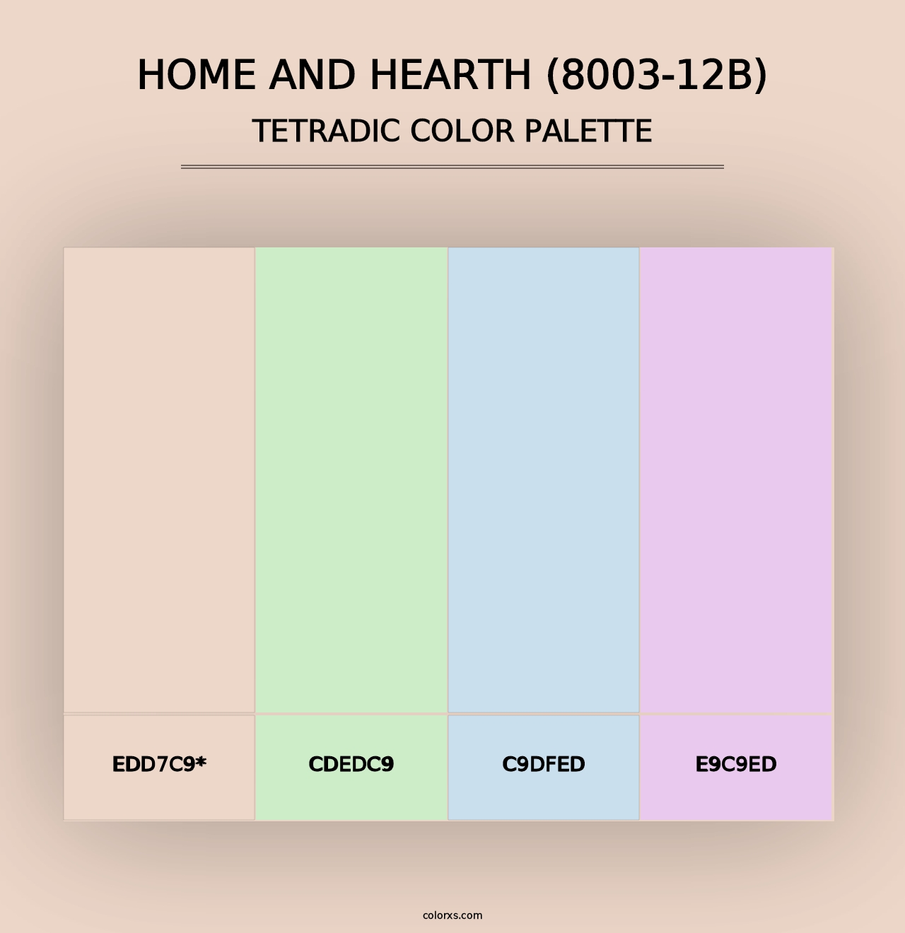 Home and Hearth (8003-12B) - Tetradic Color Palette