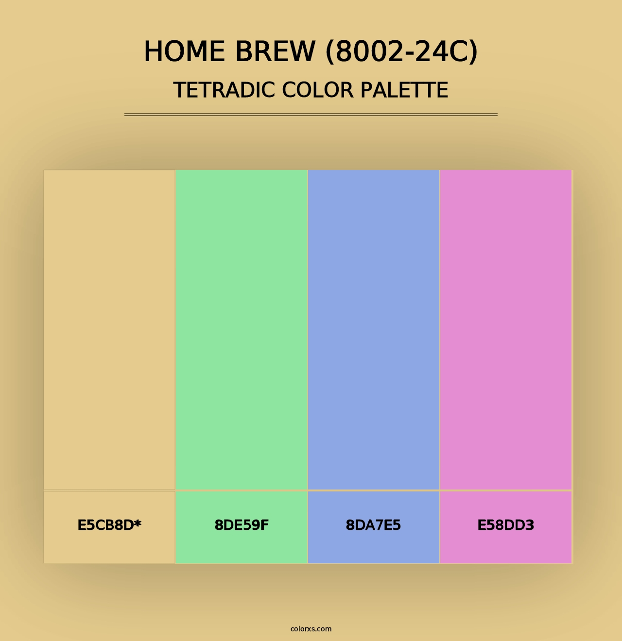 Home Brew (8002-24C) - Tetradic Color Palette