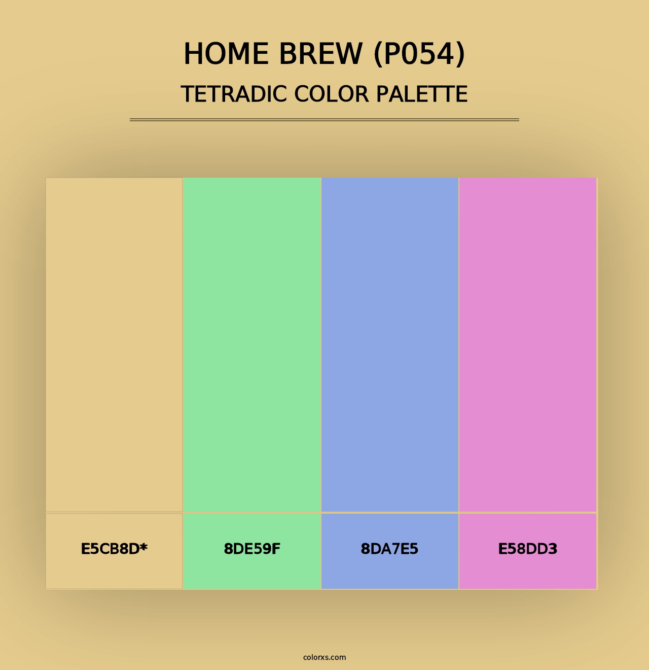 Home Brew (P054) - Tetradic Color Palette