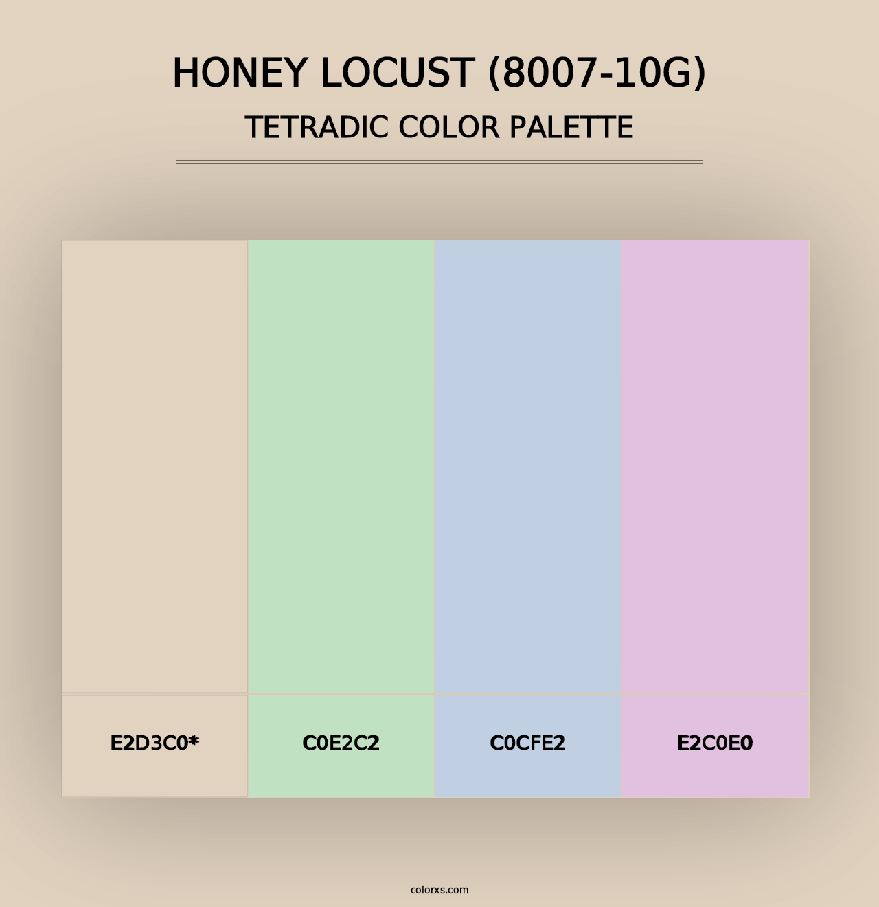 Honey Locust (8007-10G) - Tetradic Color Palette