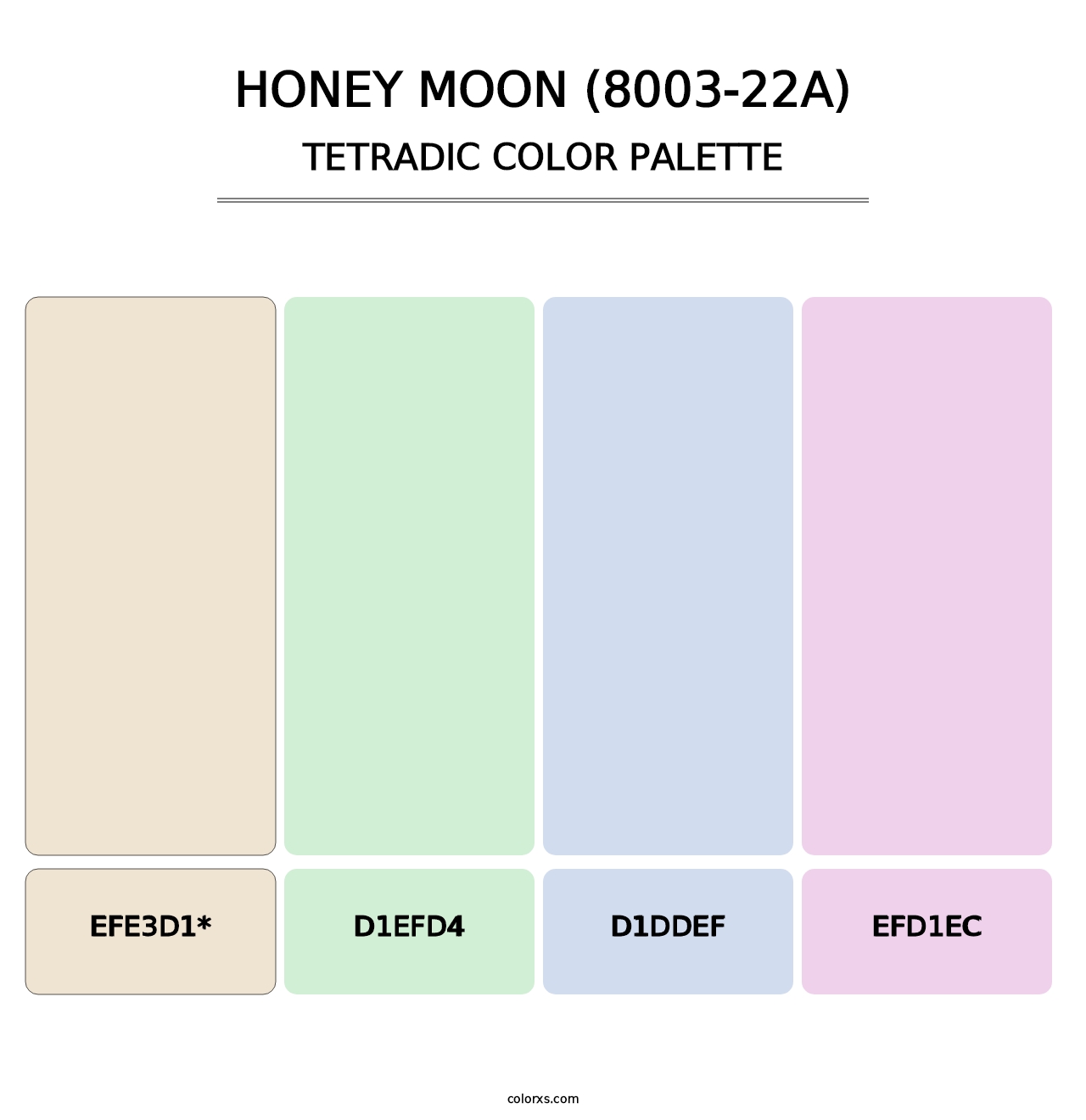 Honey Moon (8003-22A) - Tetradic Color Palette