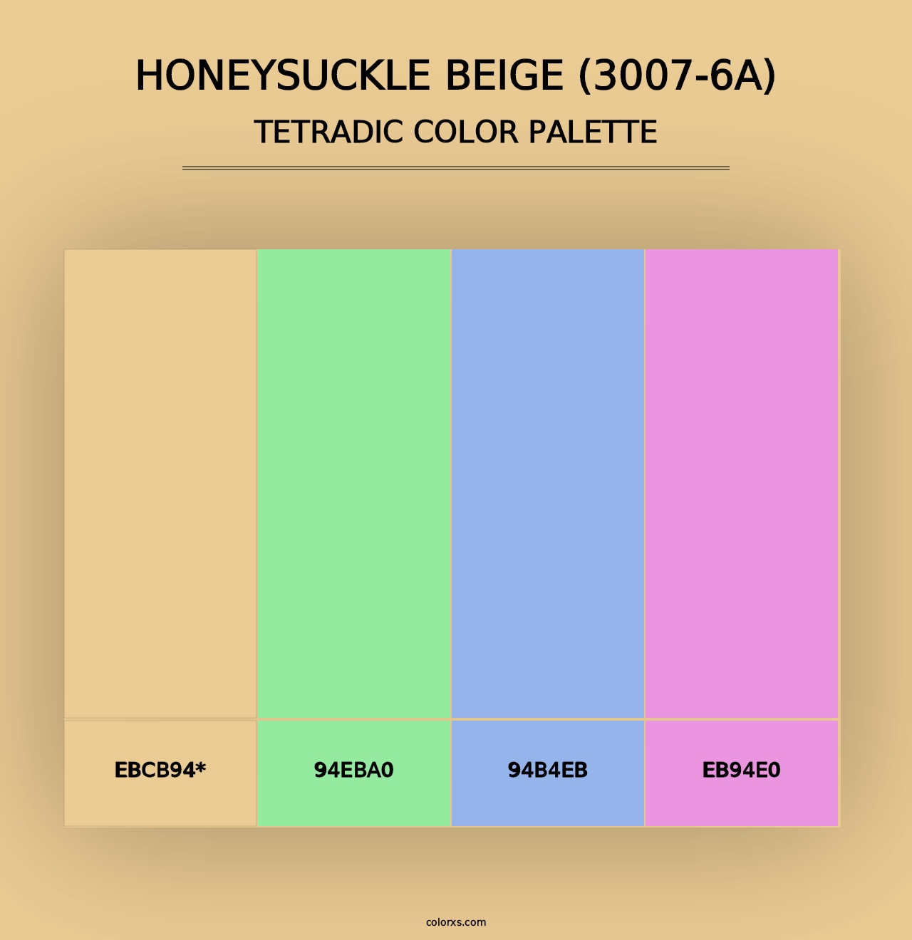 Honeysuckle Beige (3007-6A) - Tetradic Color Palette