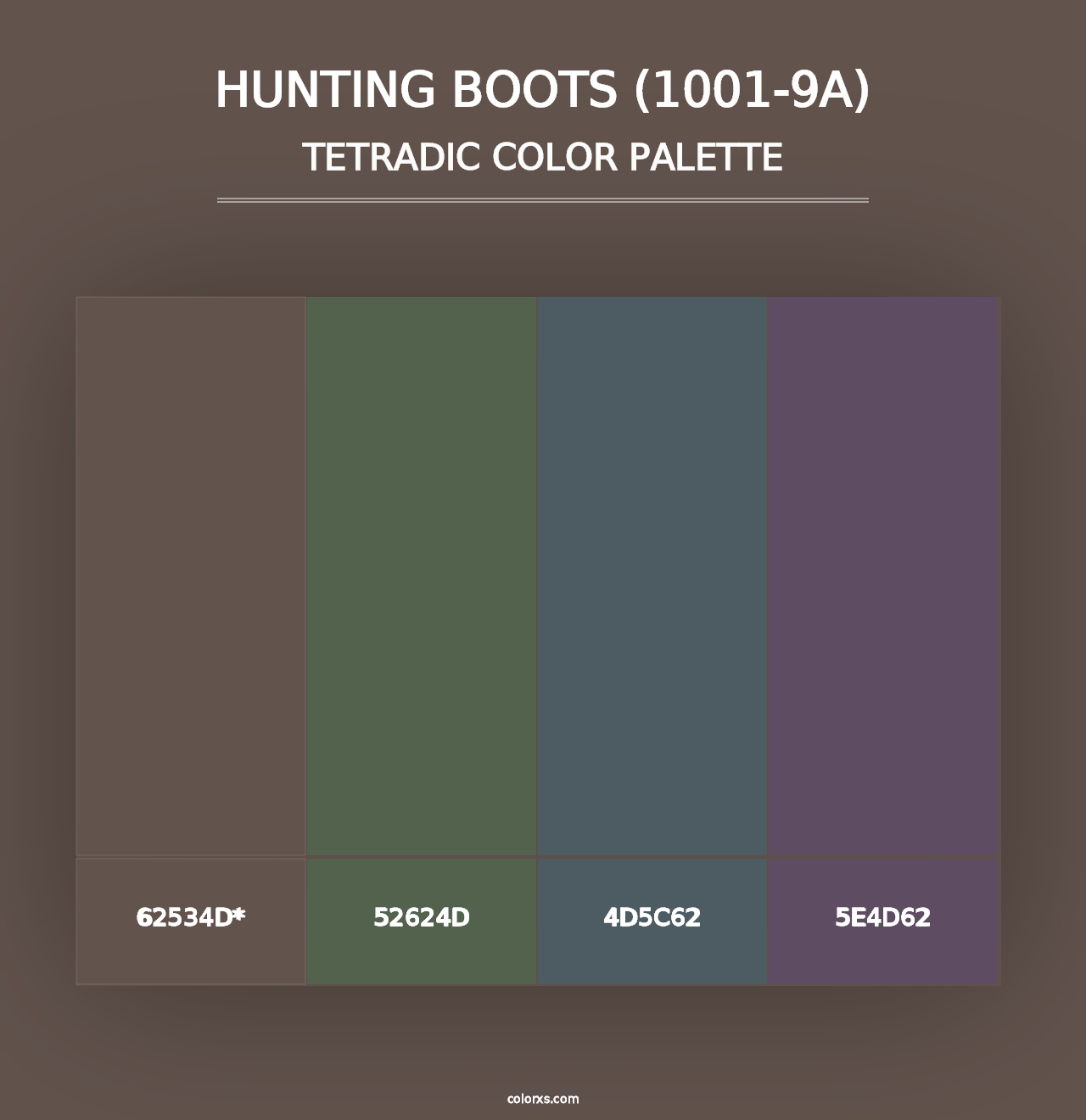 Hunting Boots (1001-9A) - Tetradic Color Palette