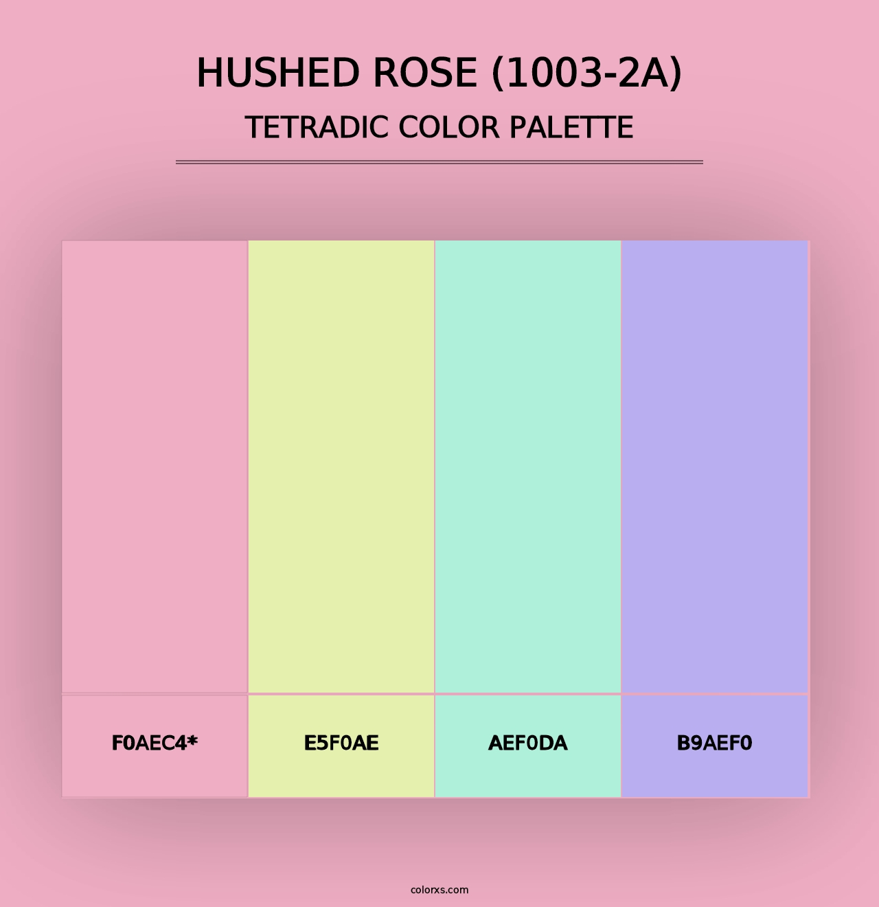 Hushed Rose (1003-2A) - Tetradic Color Palette