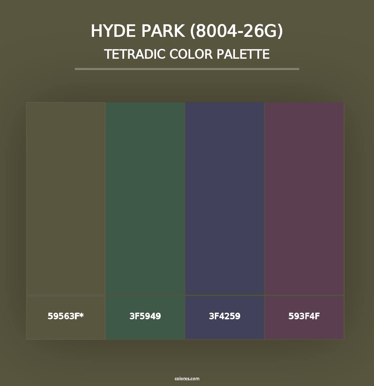 Hyde Park (8004-26G) - Tetradic Color Palette