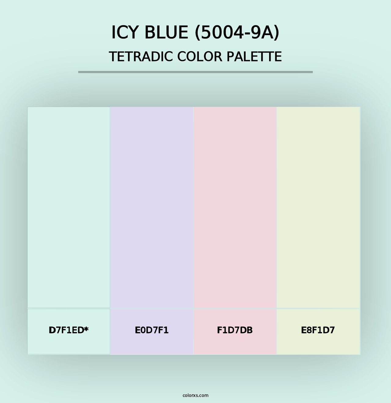 Icy Blue (5004-9A) - Tetradic Color Palette