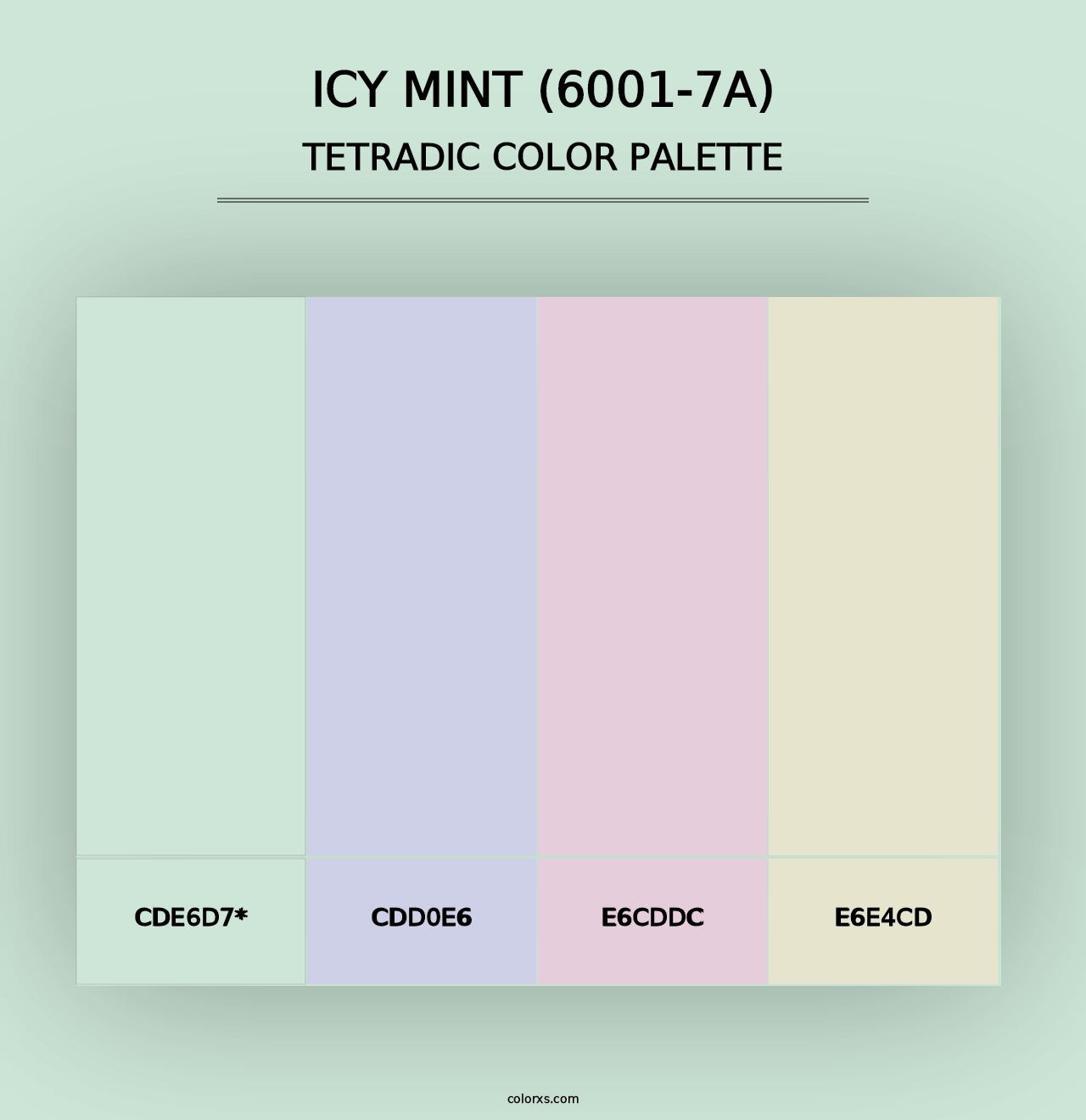 Icy Mint (6001-7A) - Tetradic Color Palette