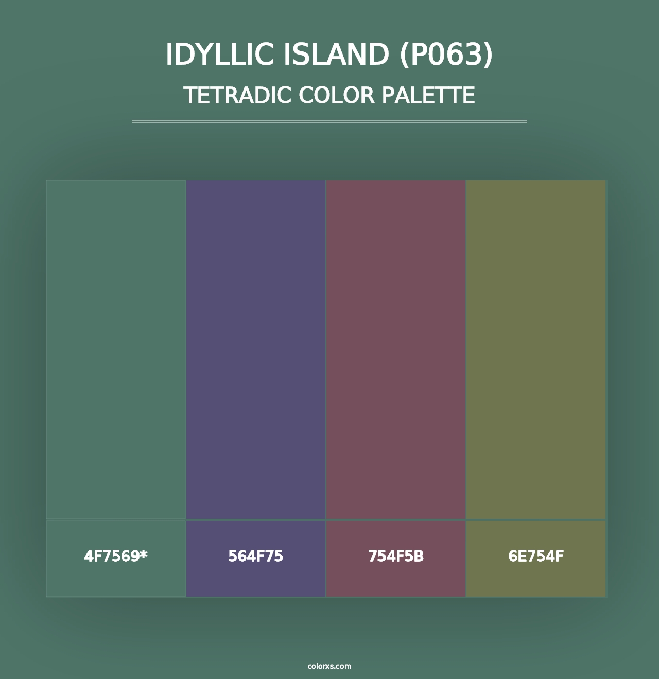 Idyllic Island (P063) - Tetradic Color Palette