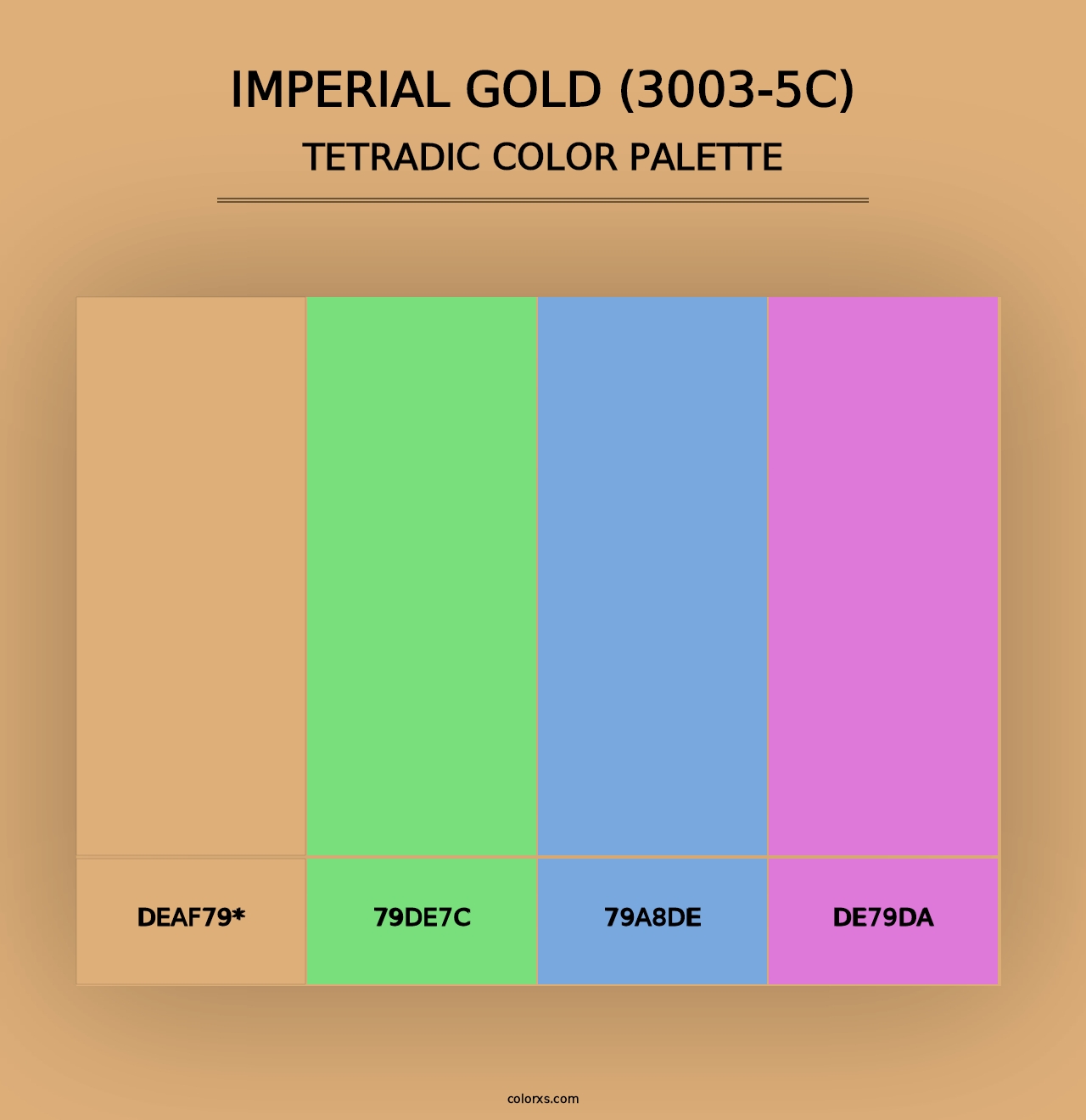 Imperial Gold (3003-5C) - Tetradic Color Palette