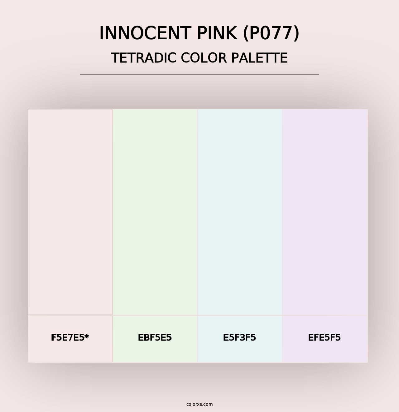 Innocent Pink (P077) - Tetradic Color Palette