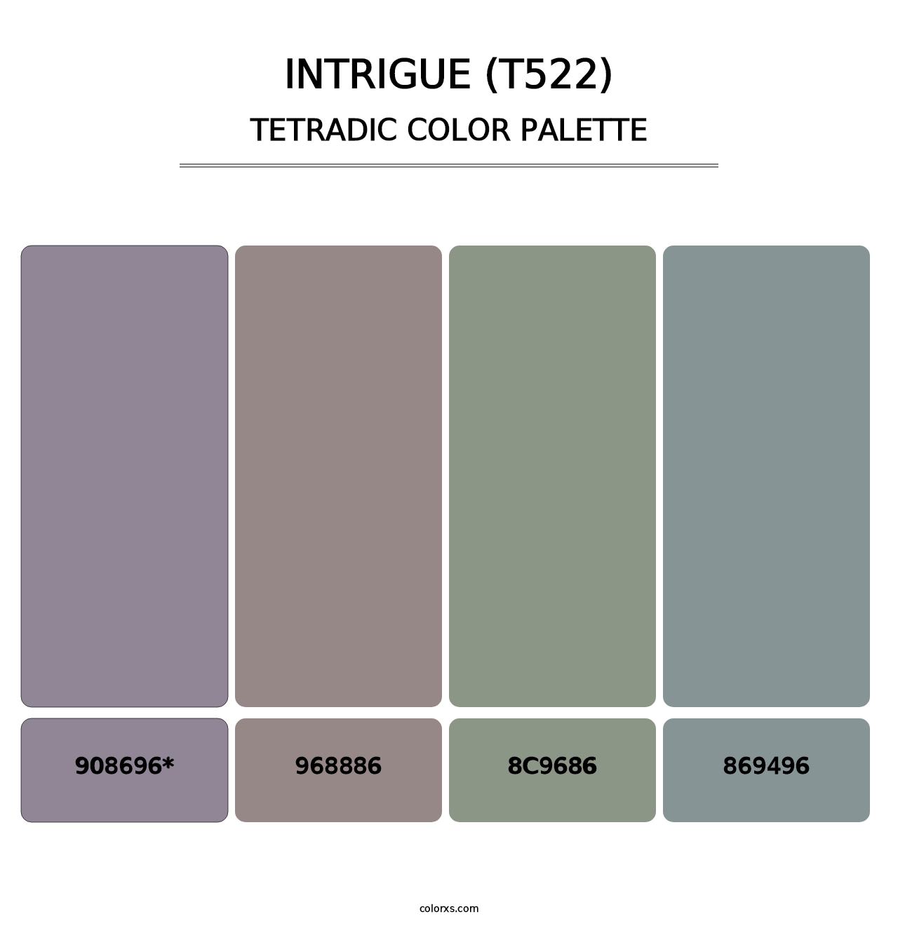 Intrigue (T522) - Tetradic Color Palette