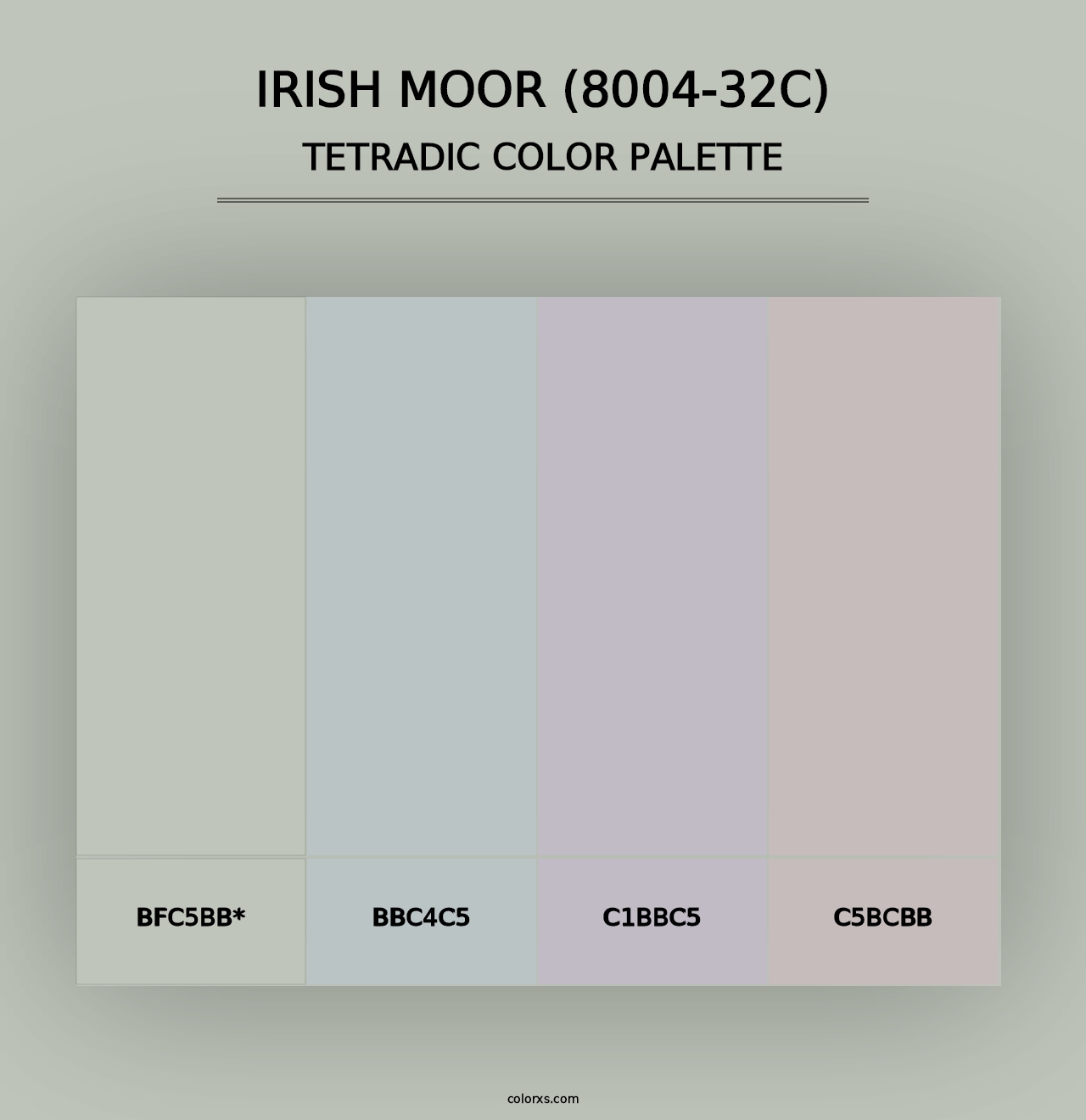 Irish Moor (8004-32C) - Tetradic Color Palette