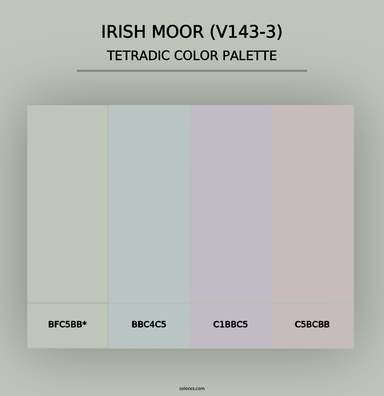 Irish Moor (V143-3) - Tetradic Color Palette