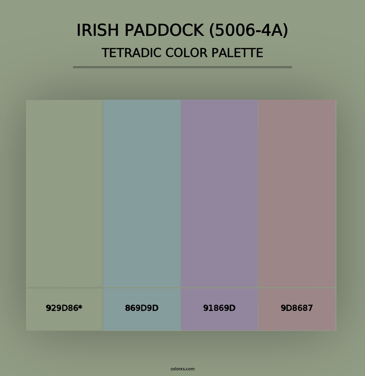 Irish Paddock (5006-4A) - Tetradic Color Palette