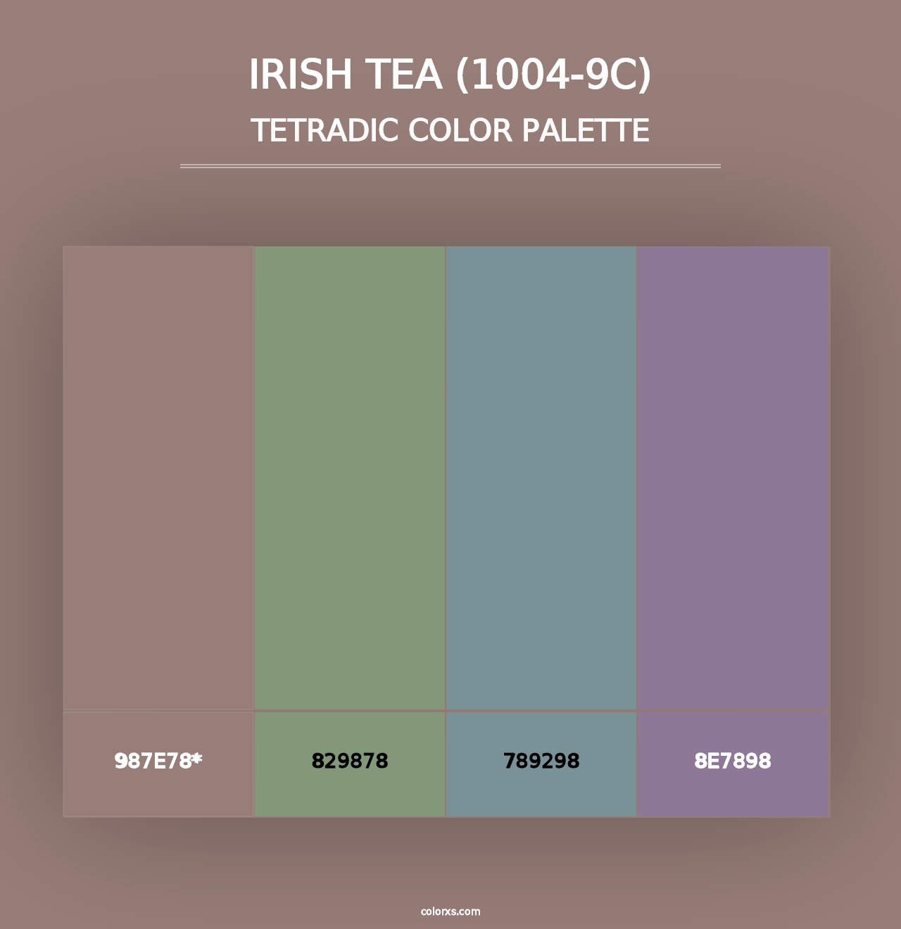 Irish Tea (1004-9C) - Tetradic Color Palette