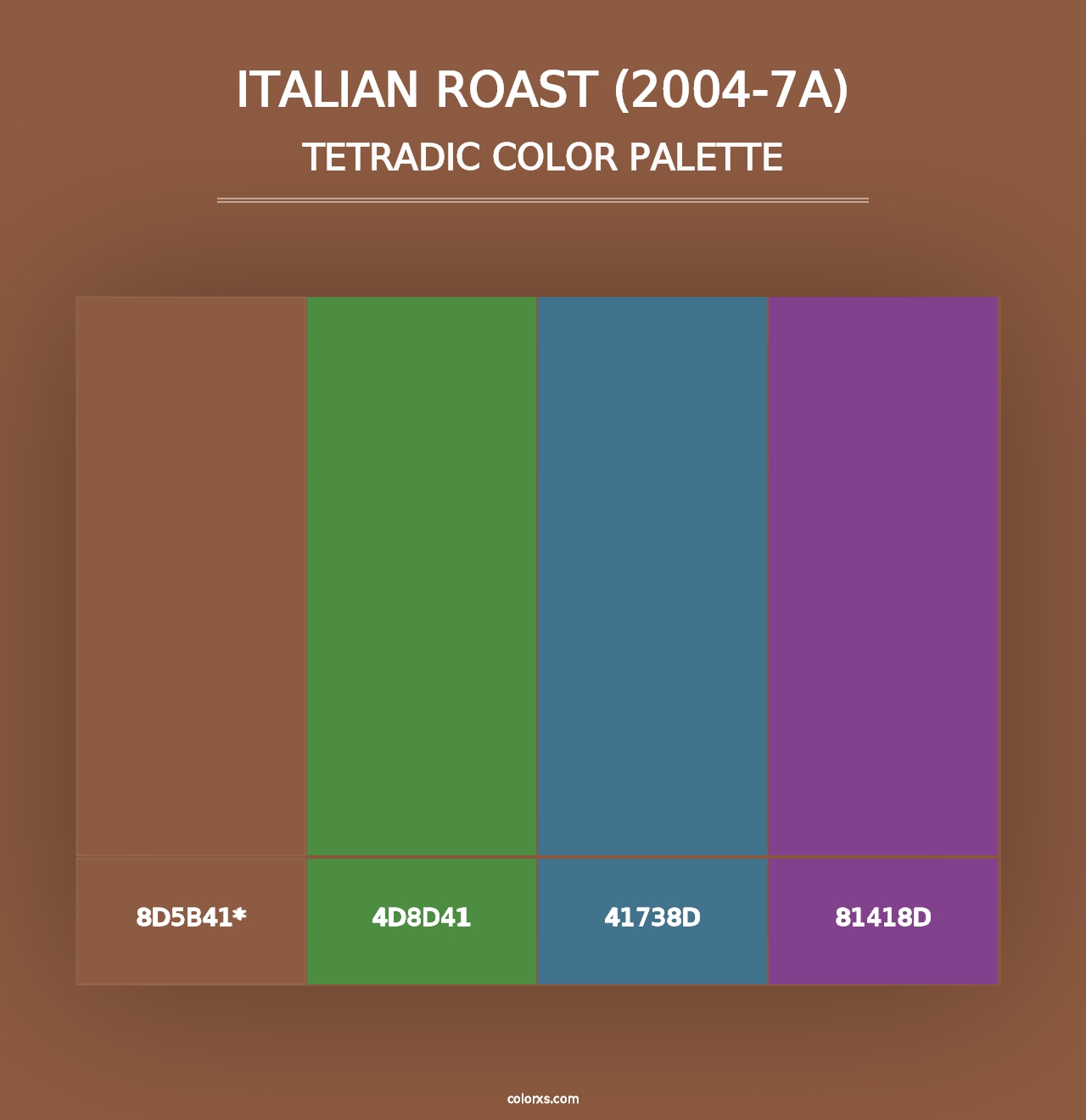 Italian Roast (2004-7A) - Tetradic Color Palette