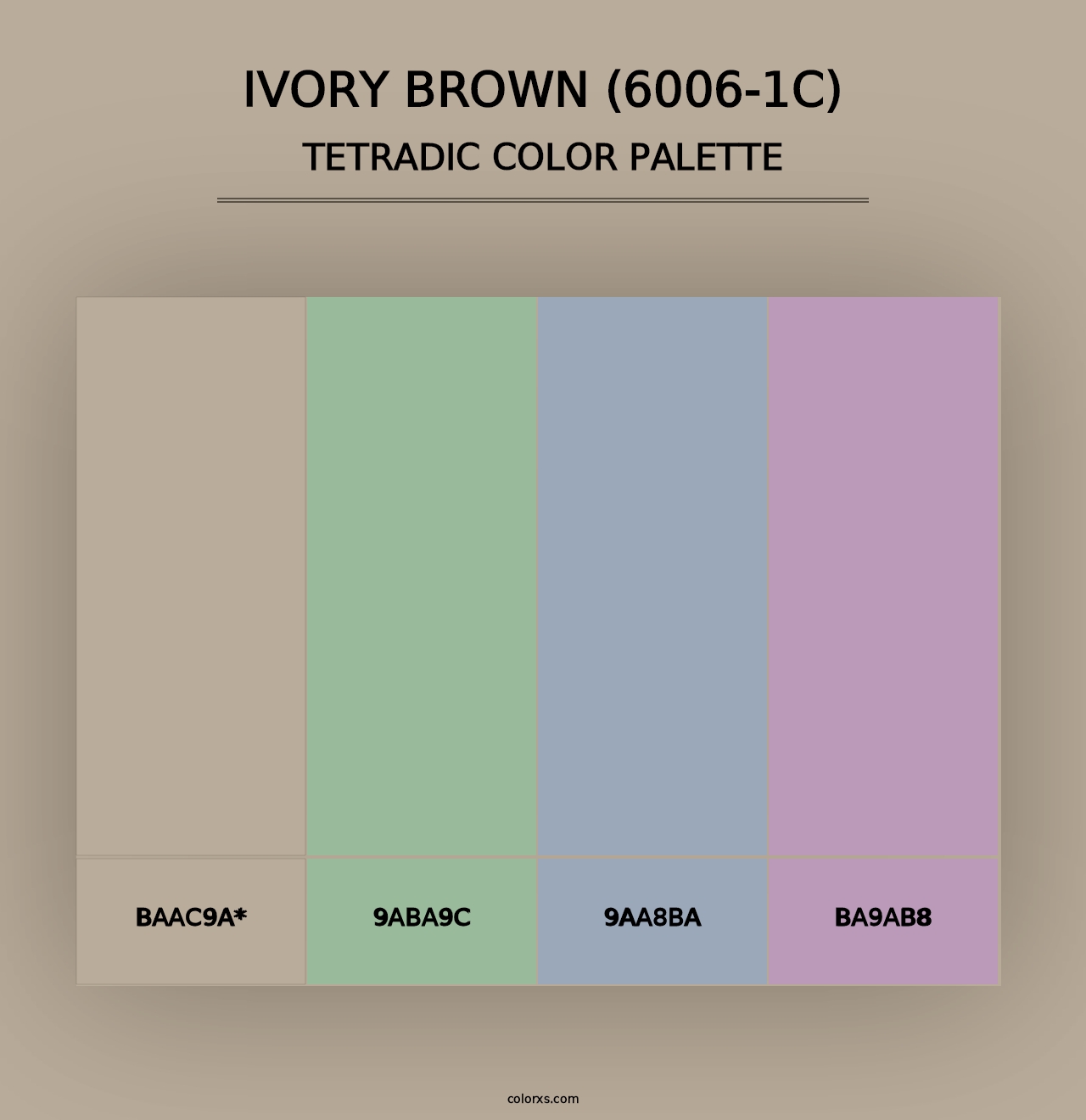 Ivory Brown (6006-1C) - Tetradic Color Palette