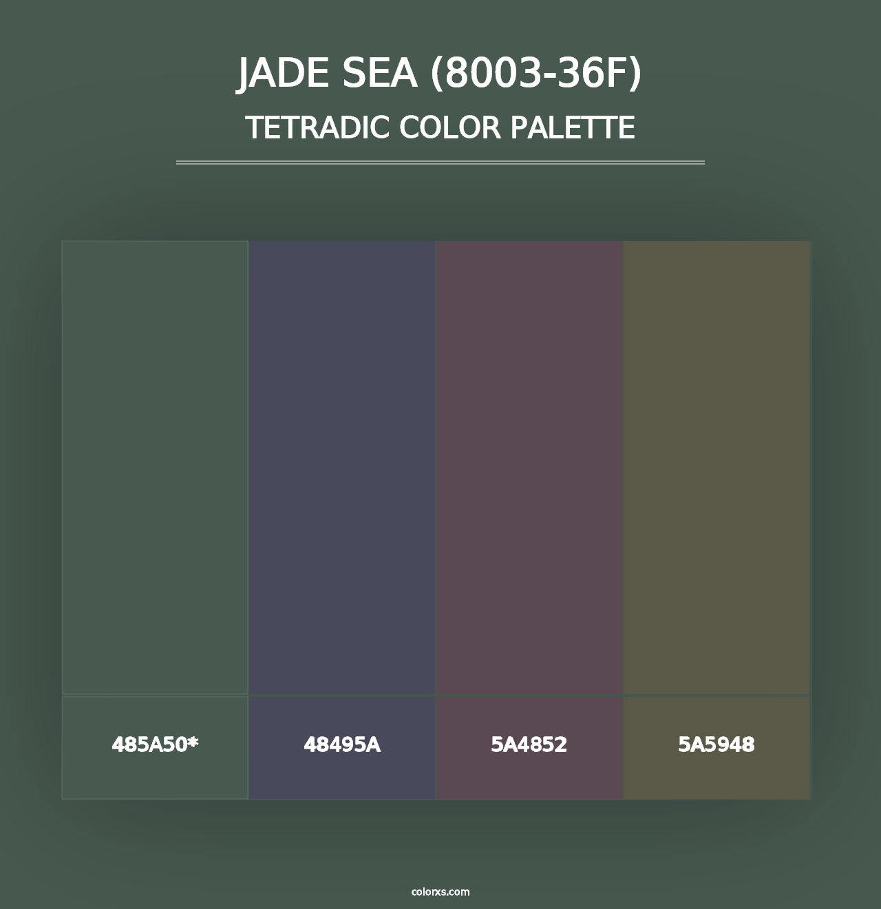 Jade Sea (8003-36F) - Tetradic Color Palette