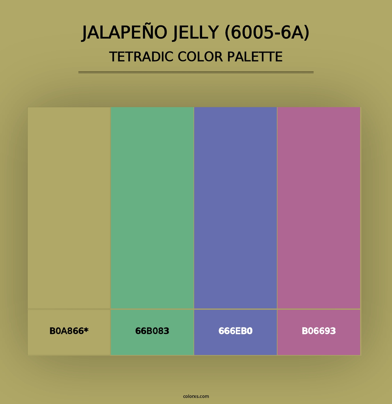 Jalapeño Jelly (6005-6A) - Tetradic Color Palette