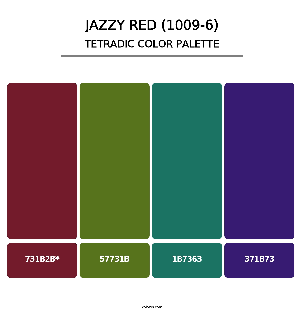 Jazzy Red (1009-6) - Tetradic Color Palette