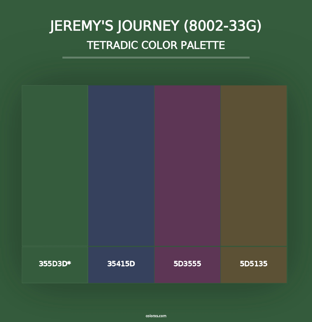 Jeremy's Journey (8002-33G) - Tetradic Color Palette