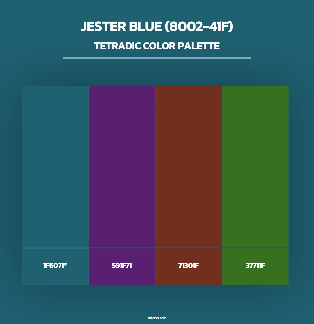 Jester Blue (8002-41F) - Tetradic Color Palette