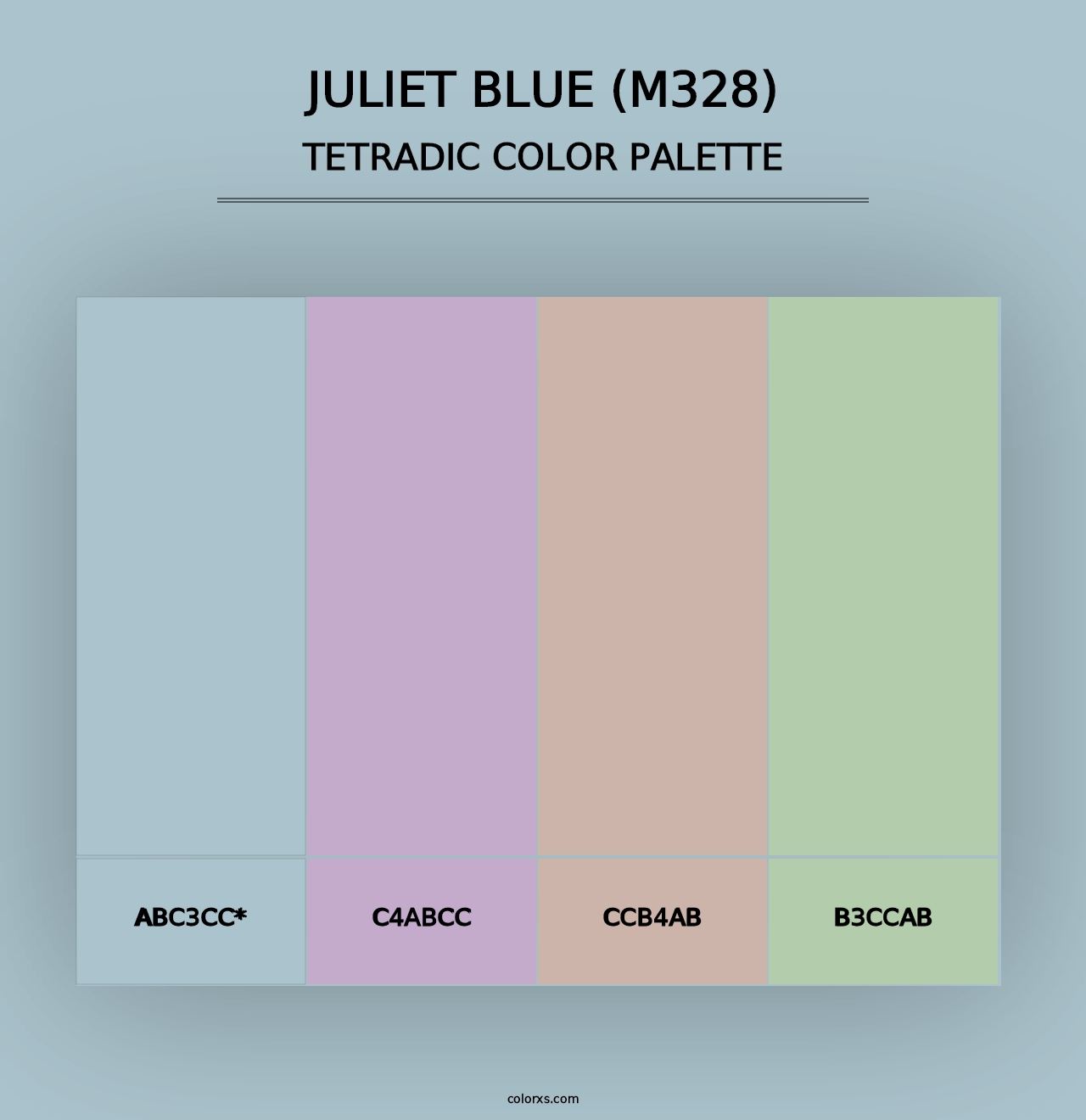 Juliet Blue (M328) - Tetradic Color Palette