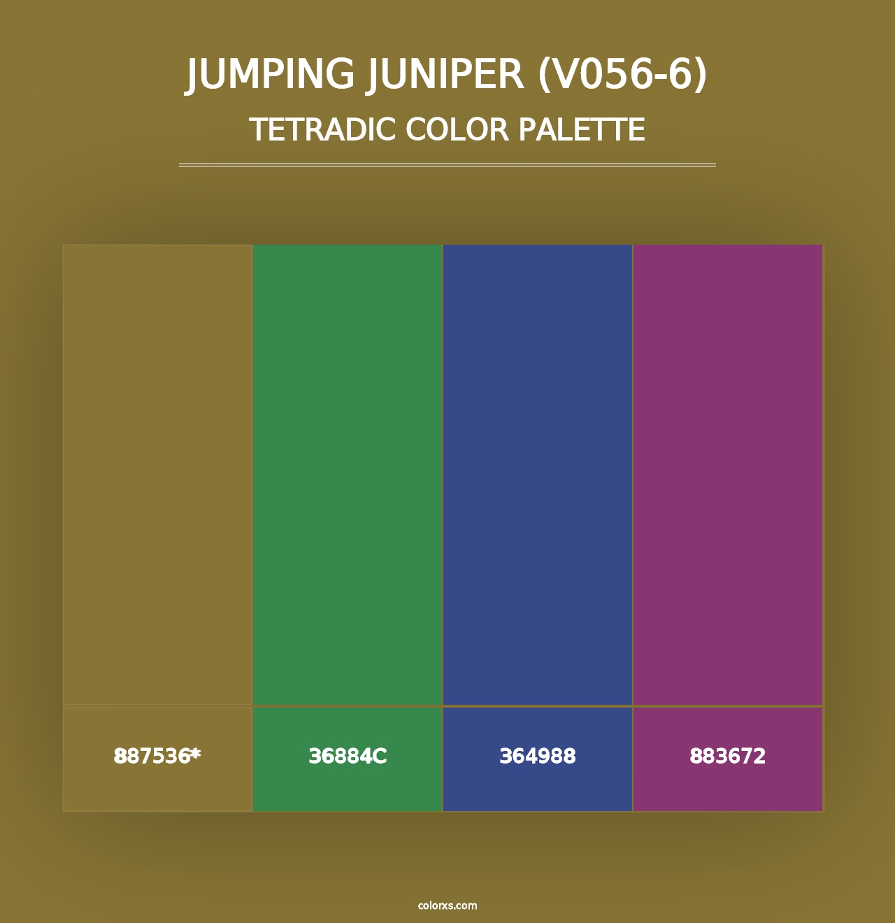 Jumping Juniper (V056-6) - Tetradic Color Palette